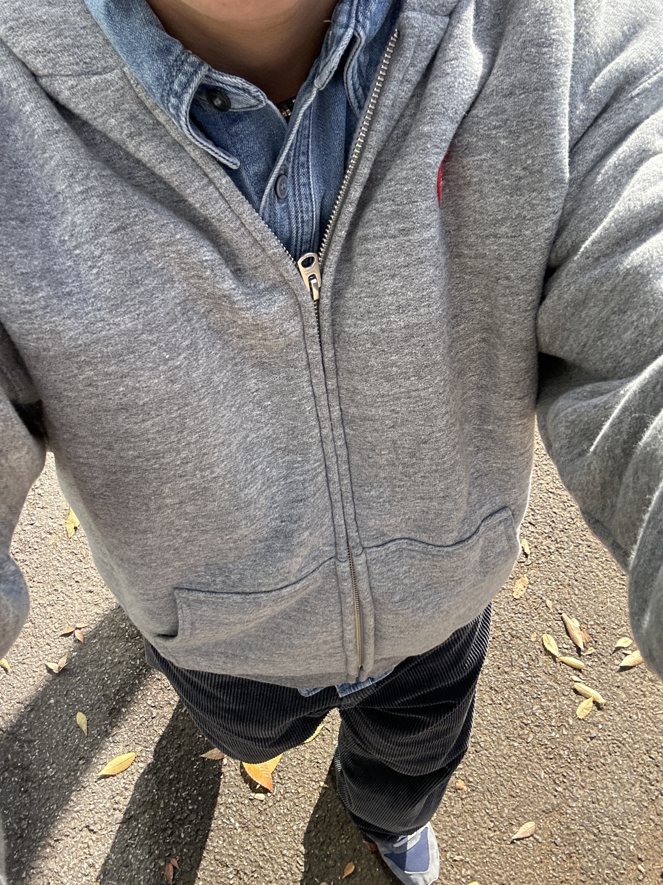 Human Made Zip-Up Hoodie Gray 착용 스타일