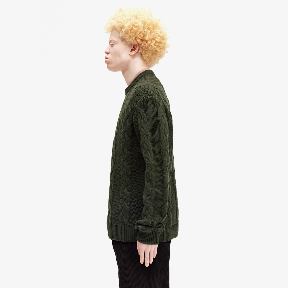 프레드페리 청키 케이블 니트 스웨터 헌팅그린(Fred Perry Chunky Cable Knit Hunting Green) - 3