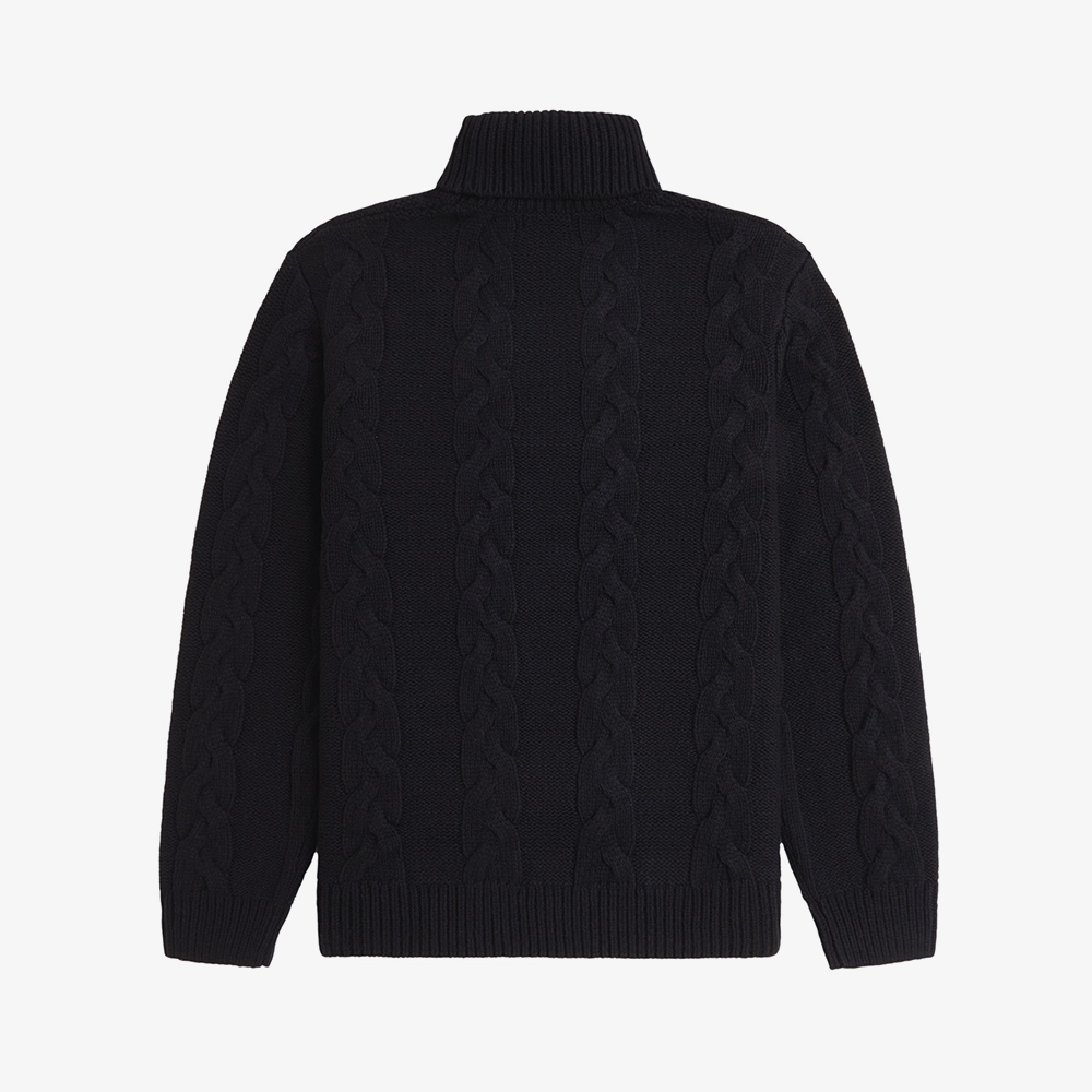 프레드페리 청키 케이블 니트 롤 넥 니트 블랙(Fred Perry Chunky Cable Knit Roll Neck Knit Black) - 6