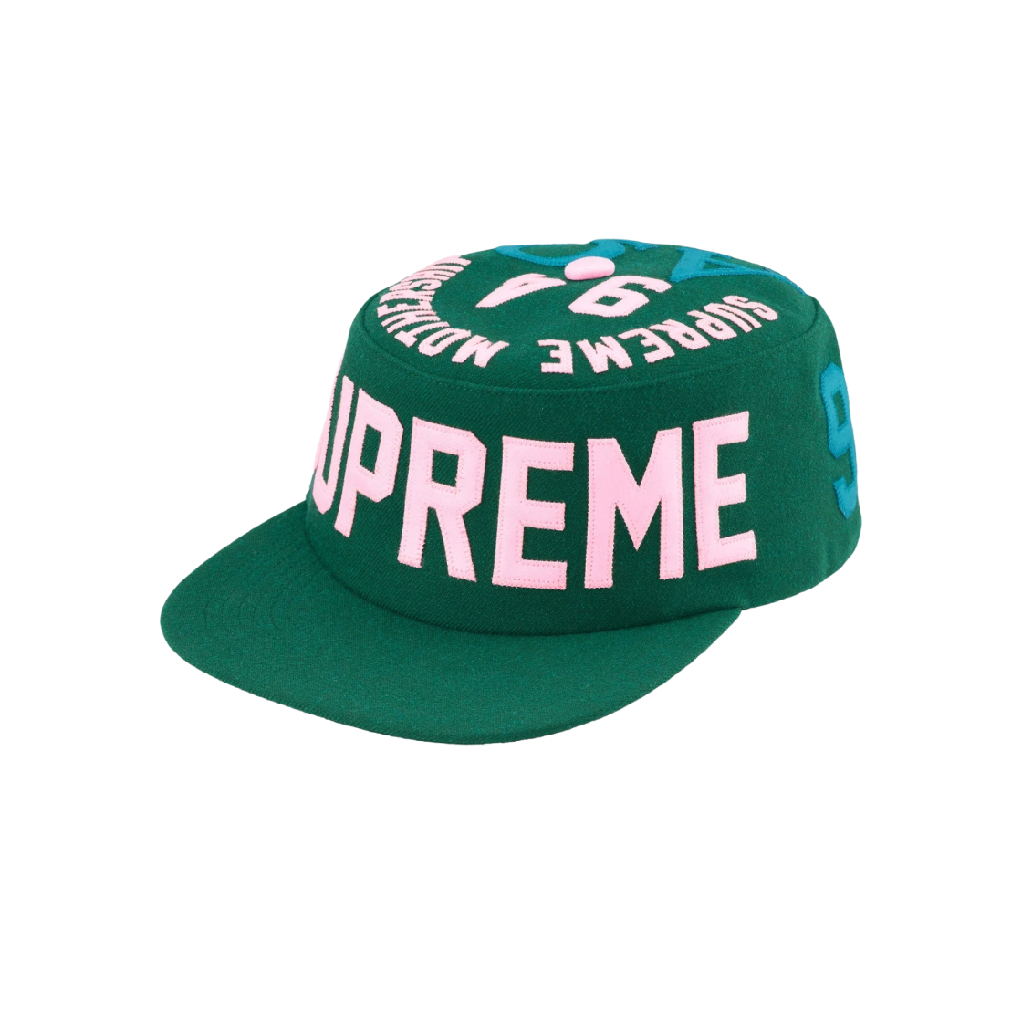 Supreme Alpha Omega Pillbox Hat Green - FW24 - US