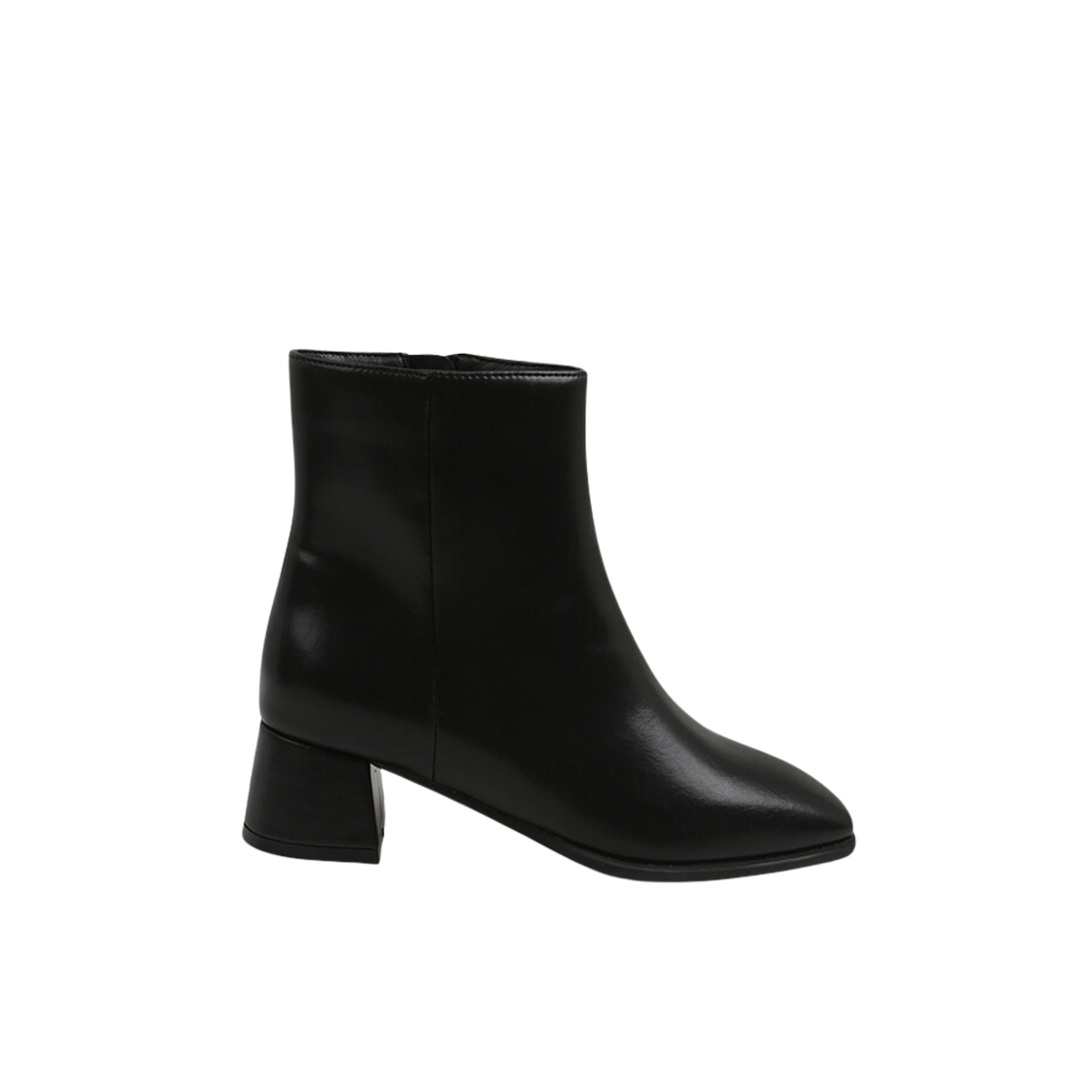 HPWXAEFT01 (W) Shoopen Cowhide Square Toe Ankle Boots 5.0 Black