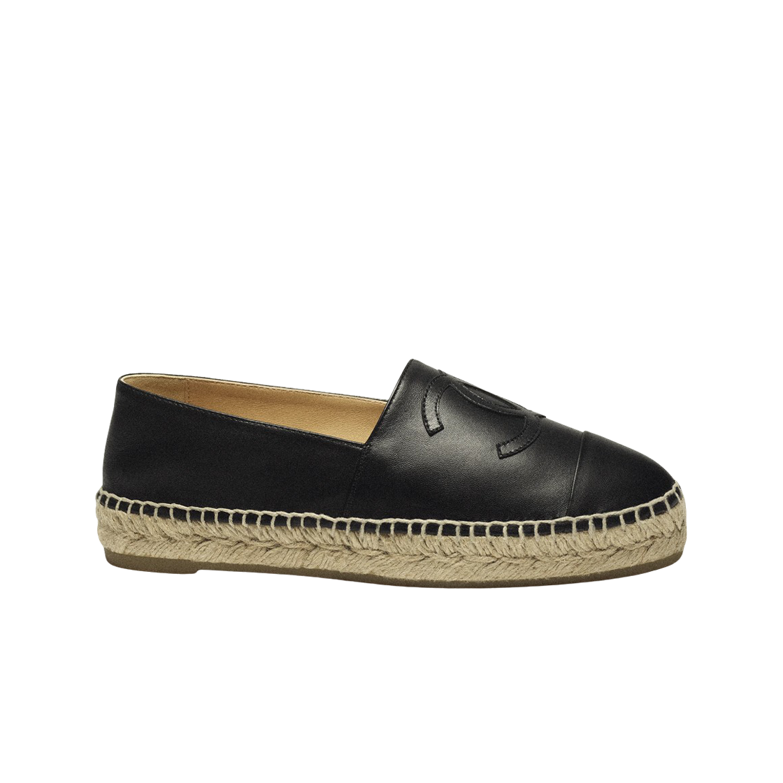 (W) 샤넬 에스파드리유 램스킨 & 블랙((W) Chanel Espadrilles Lambskin & Black)