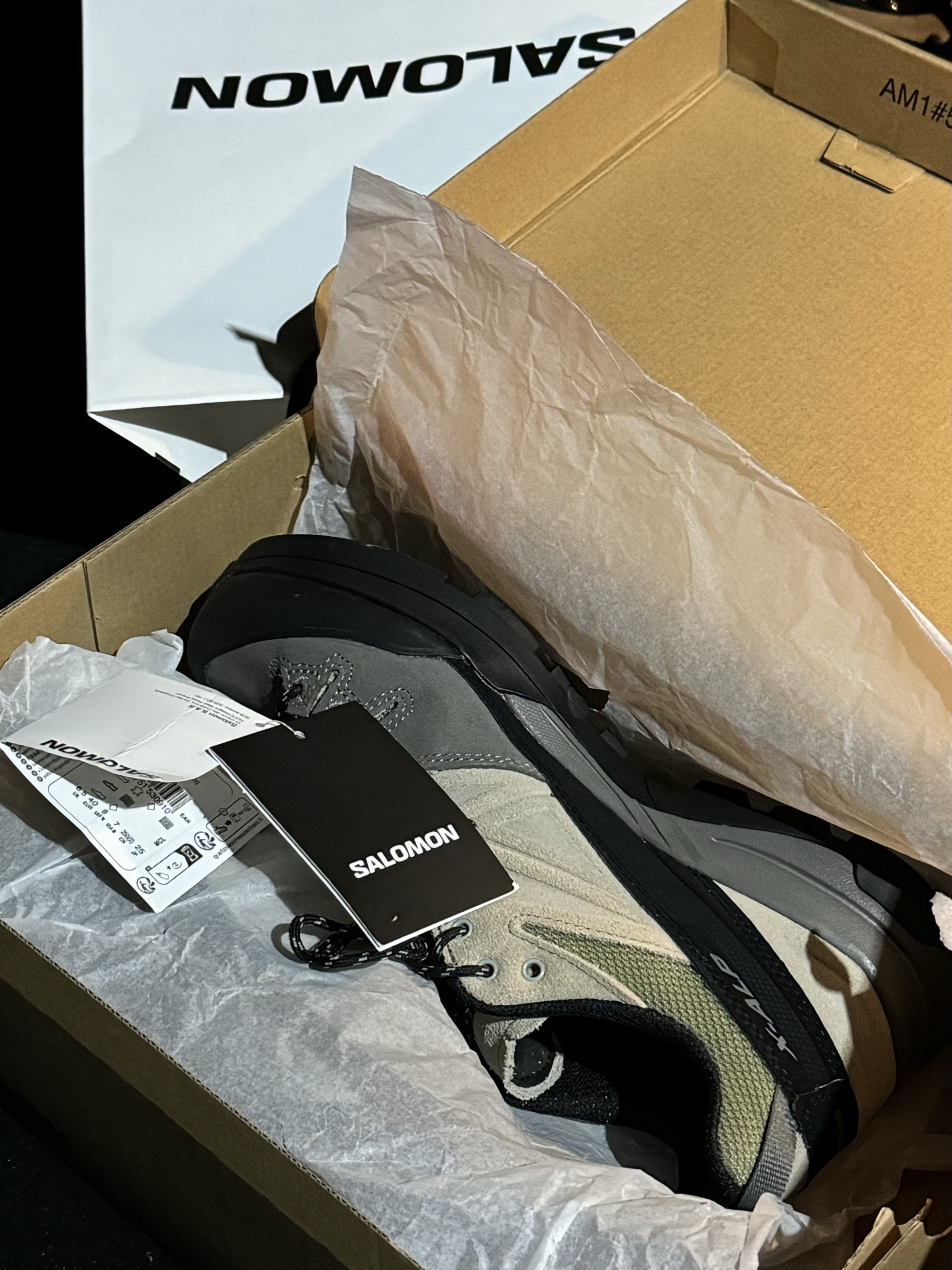 Salomon X-Alp LTR Pewter Vintage Khaki 착용 스타일