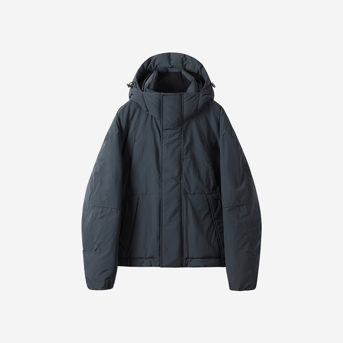 커스텀멜로우 오버사이즈 핏 후드 다운 봄버 다크 그린(Customellow Oversized Fit Hood Down Bomber Dark Gray)