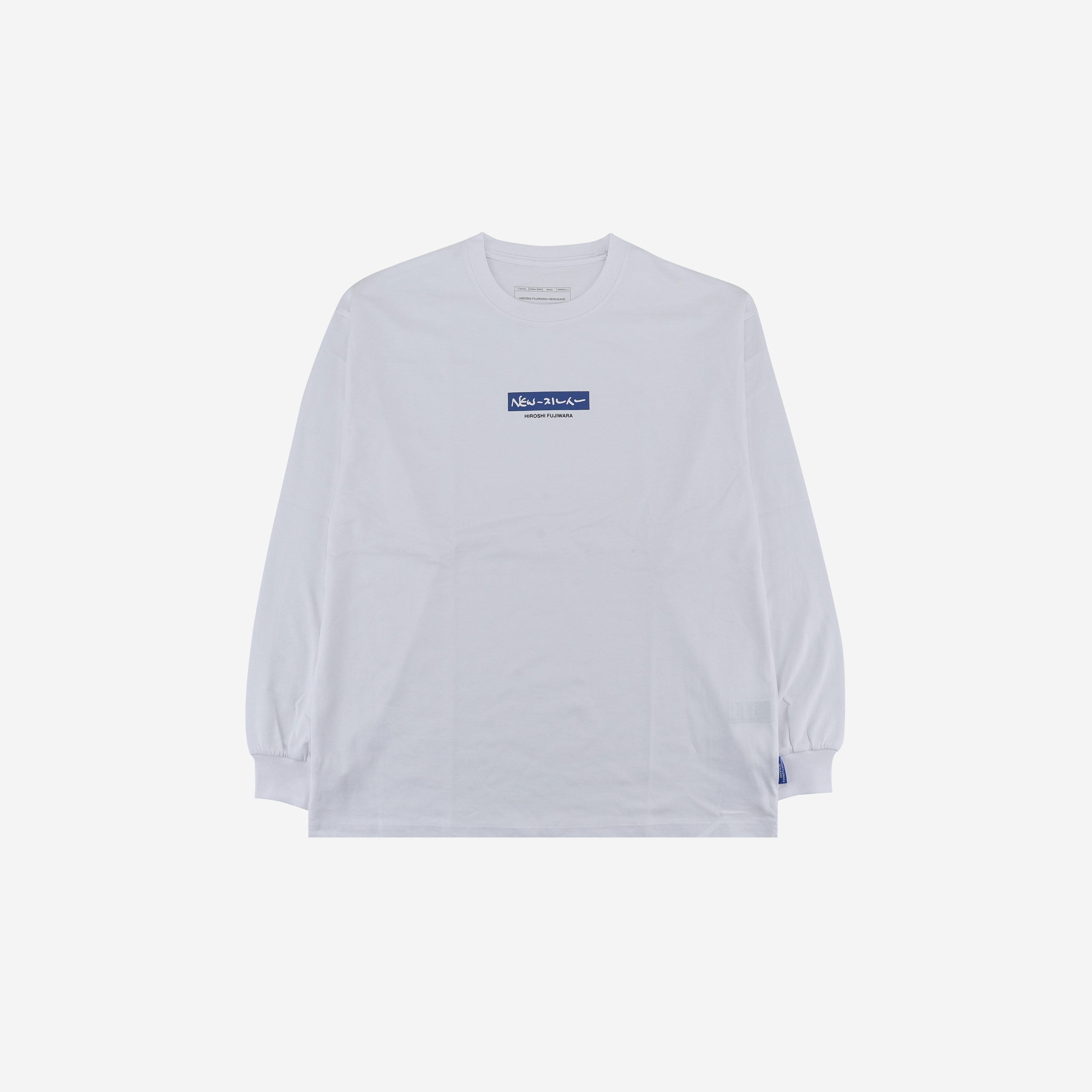 NewJeans x Hiroshi Fujiwara Coller L/S T-Shirt Ver. 2 White