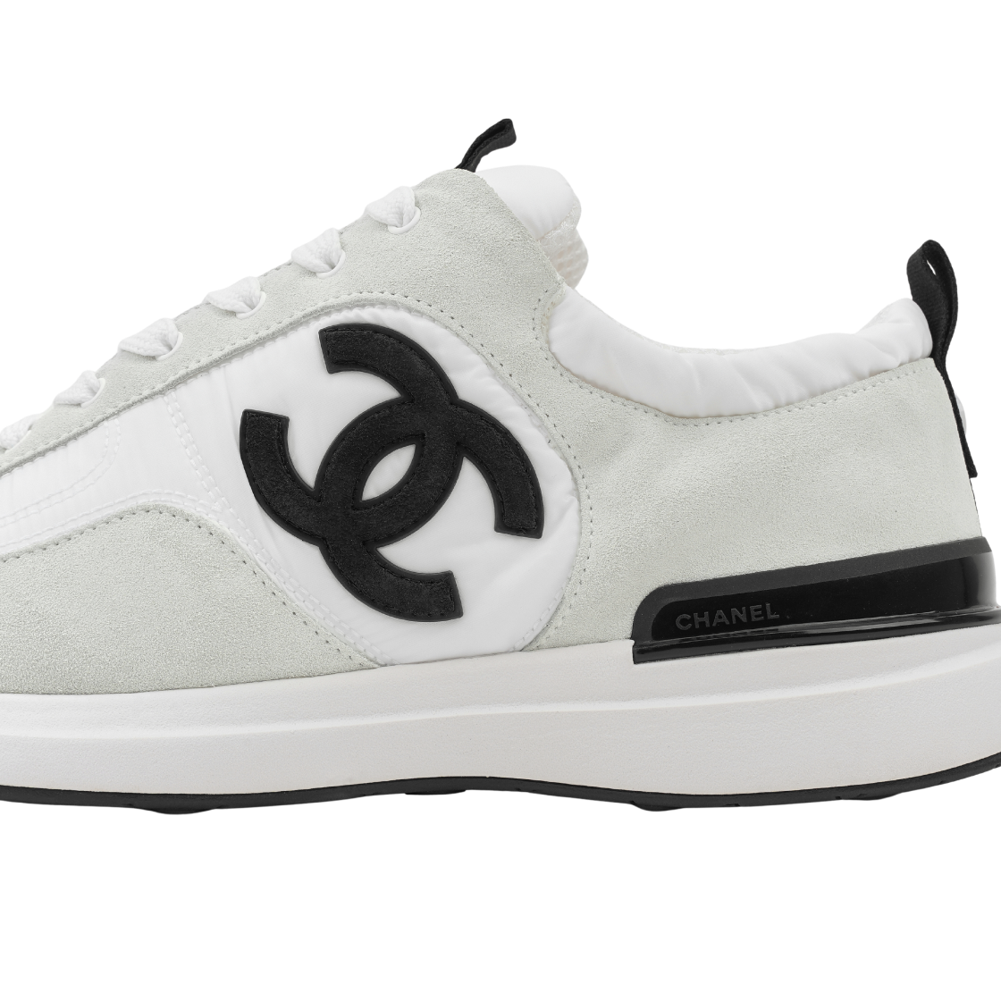 샤넬 스니커즈 스웨이드 카프스킨 나일론 & 화이트 아이보리(Chanel Sneakers Suede Calfskin Nylon & White Ivory) - 7