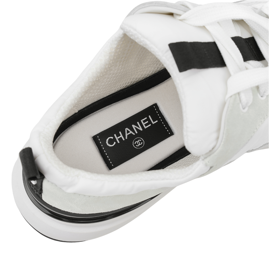 샤넬 스니커즈 스웨이드 카프스킨 나일론 & 화이트 아이보리(Chanel Sneakers Suede Calfskin Nylon & White Ivory) - 8