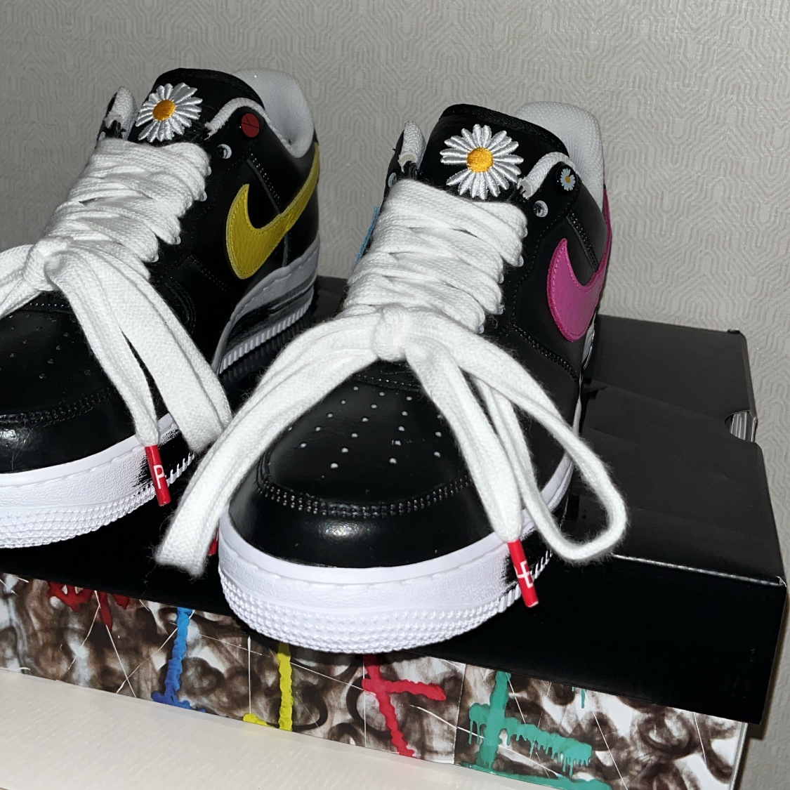 Nike x Peaceminusone Air Force 1 Low Para-Noise 3.0 Black and Multicolor 착용 스타일 - 2