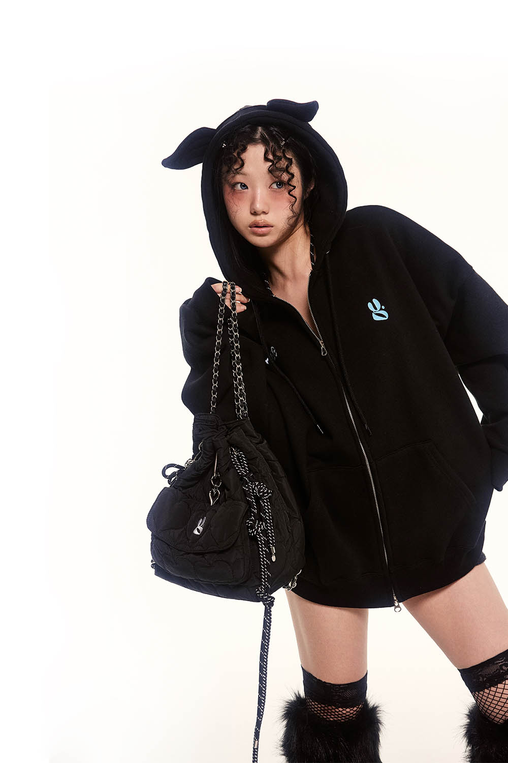 バックパック・リュック [YEGG] Heart padding bag : 2color スクエアバッグ 可愛い リュックサック レディース PUレザー