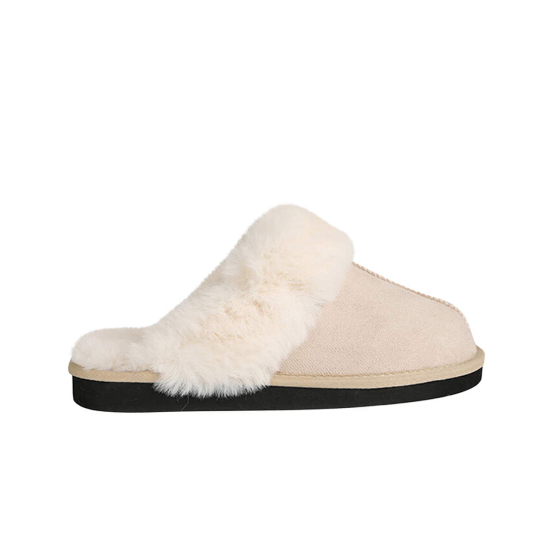 (W) 슈펜 스웨이드 퍼 로우 슬리퍼 아이보리((W) Shoopen Suede Fur Low Slipper Ivory)