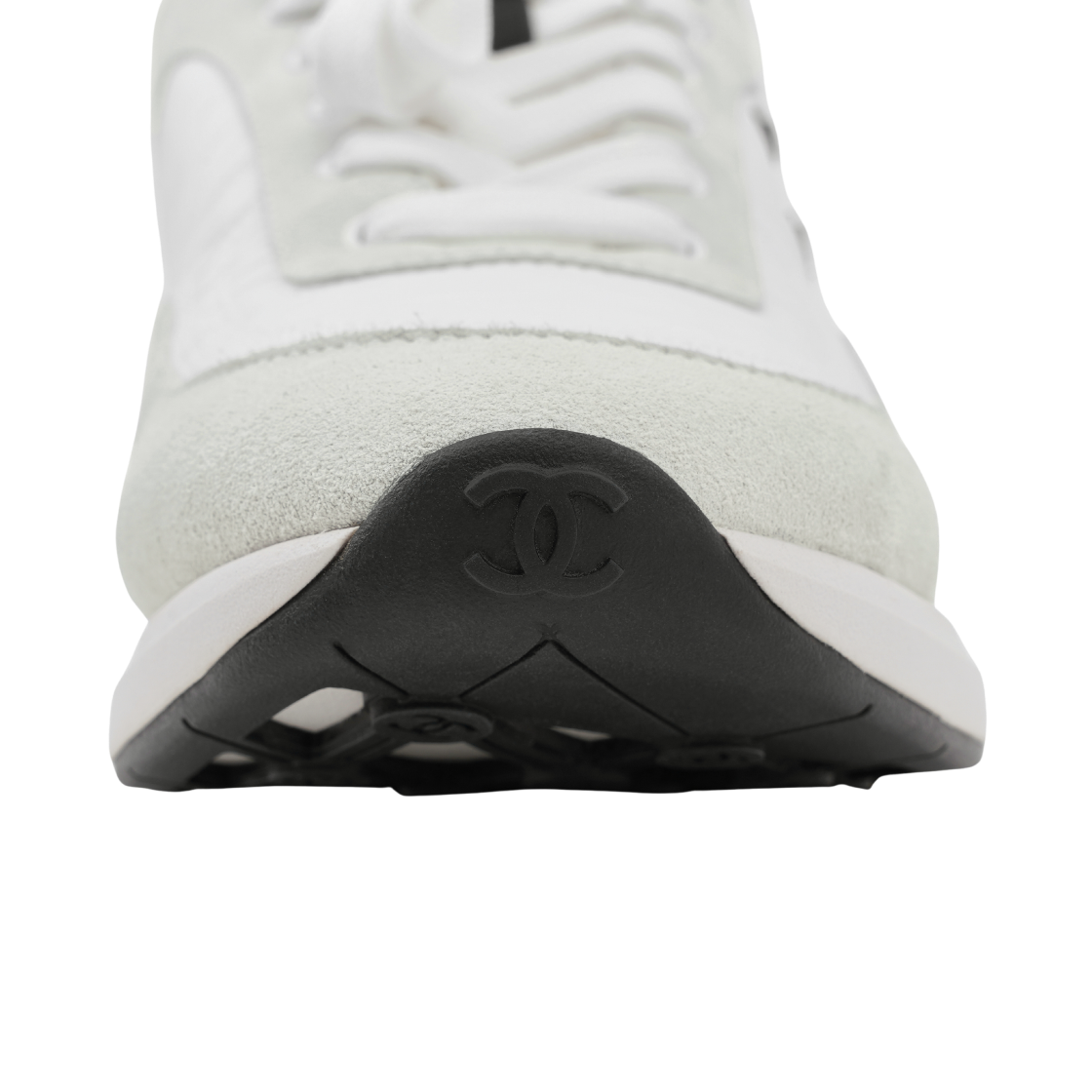 샤넬 스니커즈 스웨이드 카프스킨 나일론 & 화이트 아이보리(Chanel Sneakers Suede Calfskin Nylon & White Ivory) - 10