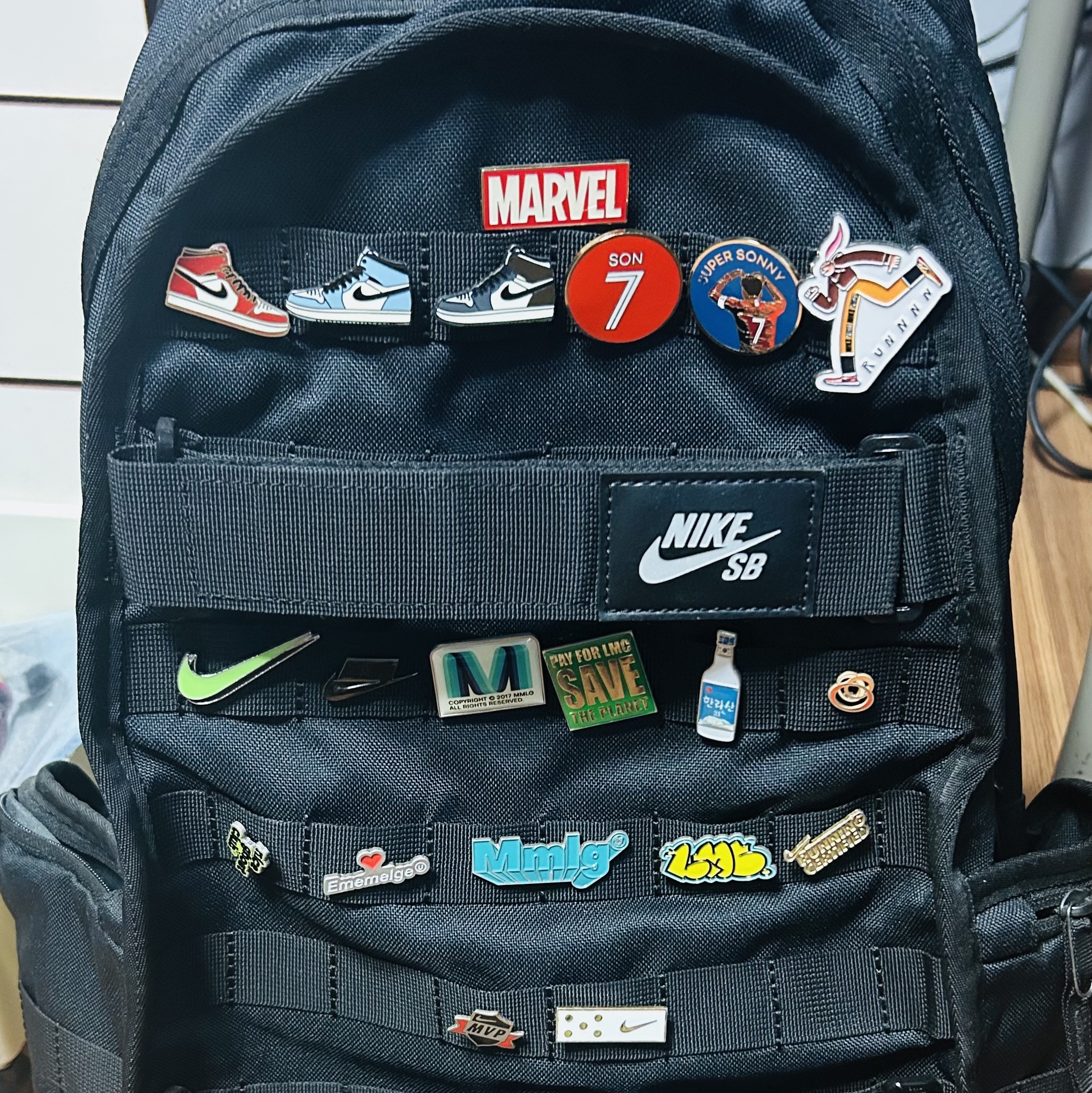 Nike SB RPM Skateboarding Backpack Black 착용 스타일