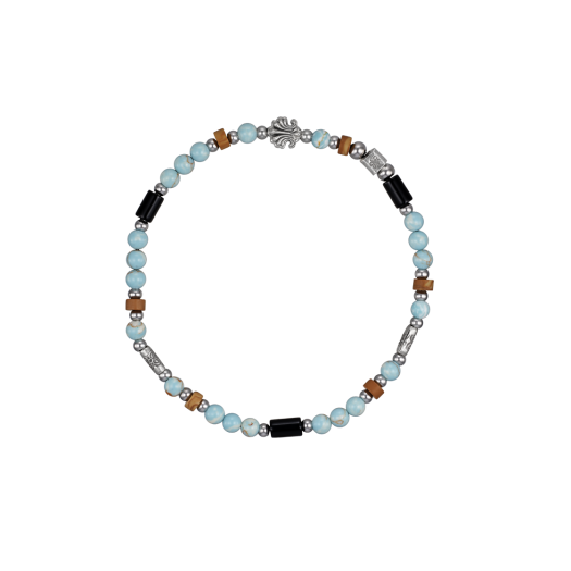 SBN.39B Scudo Shell Emerald Karen Beads Bracelet