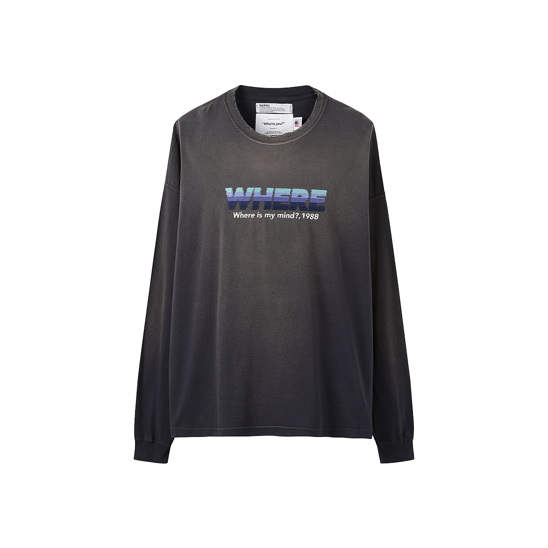다이리쿠 웨얼 빈티지 테마 티셔츠 빈티지 네이비 - 24FW(Dairiku Where Vintage Theme Tee Vintage Navy - 24FW)