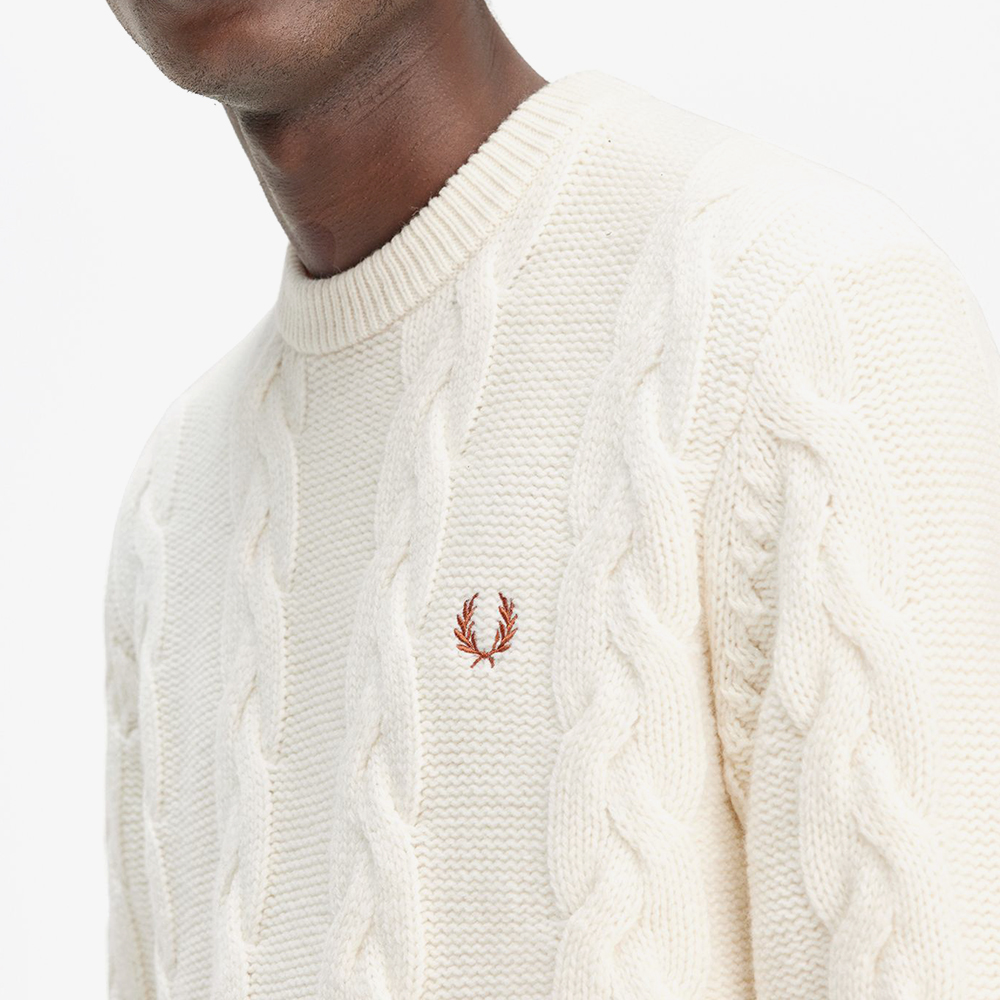 프레드페리 청키 케이블 니트 스웨터 에크루(Fred Perry Chunky Cable Knit Ecru) - 4