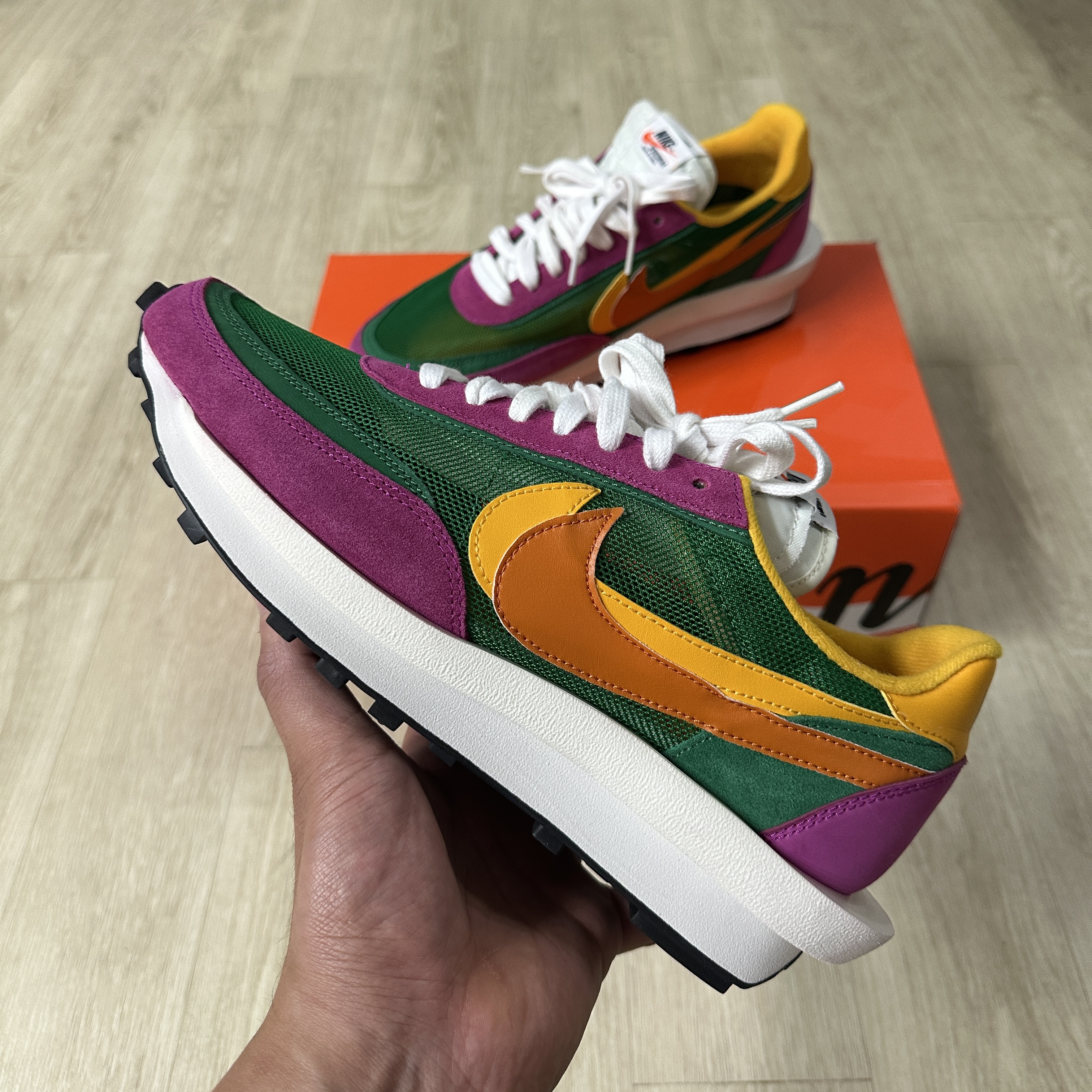 Nike x Sacai LDWaffle Summit White, Nike x Sacai LDWaffle Black 착용 스타일 - 5