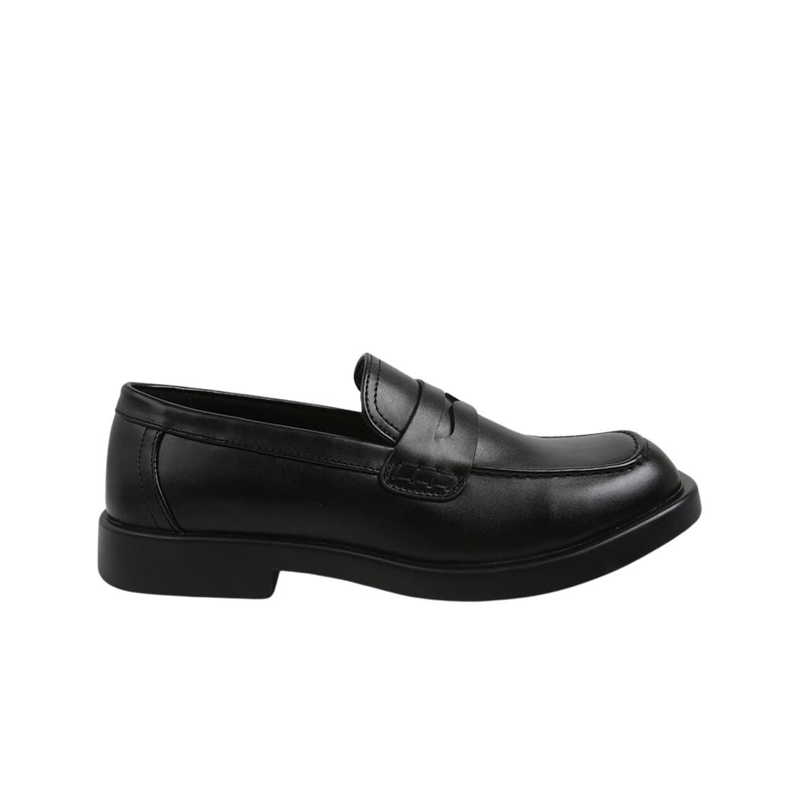 슈펜 볼륨 스퀘어 토 경량 로퍼 블랙(Shoopen Volume Square Toe Lightweight Loafers Black)