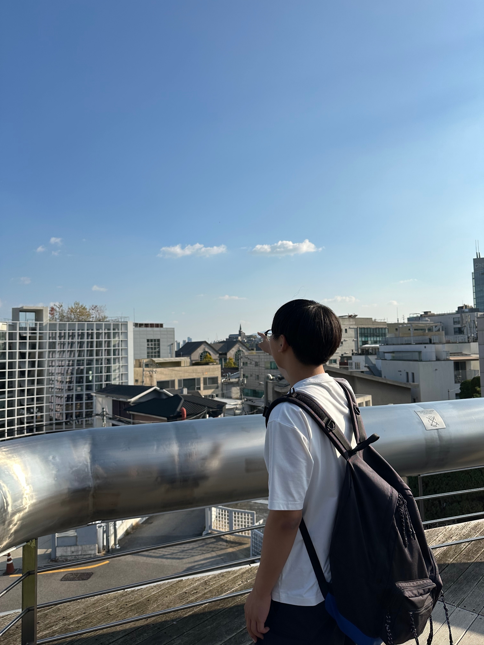 IAB Studio Hoodie Light Gray, Ader Error Significant Tag Backpack 02 Noir 착용 스타일 - 2