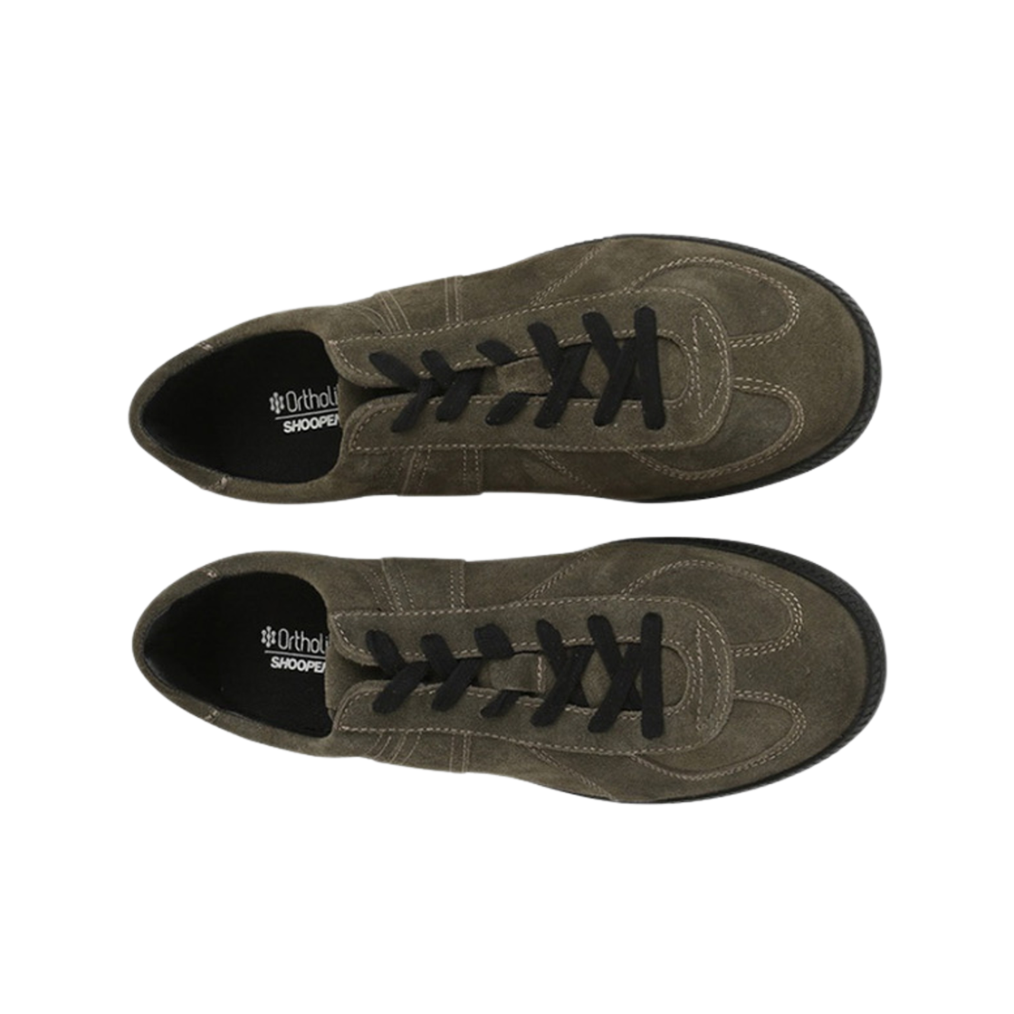 슈펜 레더 V2 스웨이드 독일군 스니커즈 카키(Shoopen Leather V2 Suede German Army Sneakers Khaki) - 2