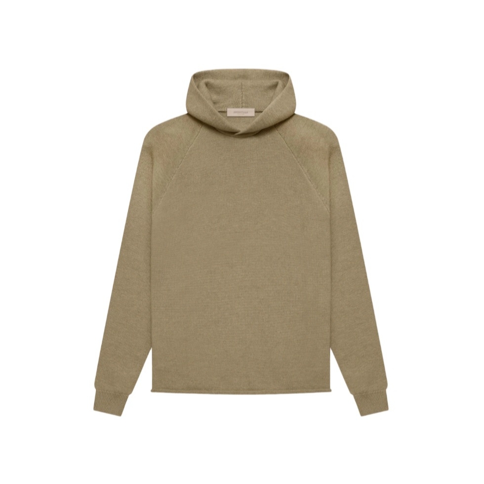 Essentials Knit Hoodie Oak - 22SS 착용 스타일 - 1