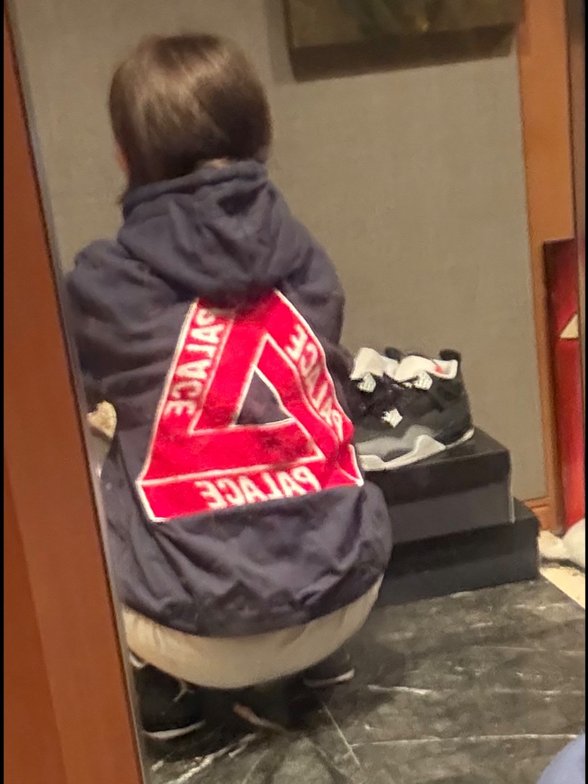 Palace Tri-Chenille Hood Navy - 21FW, Essentials The Core Collection Sweatpants Oatmeal 착용 스타일 - 2