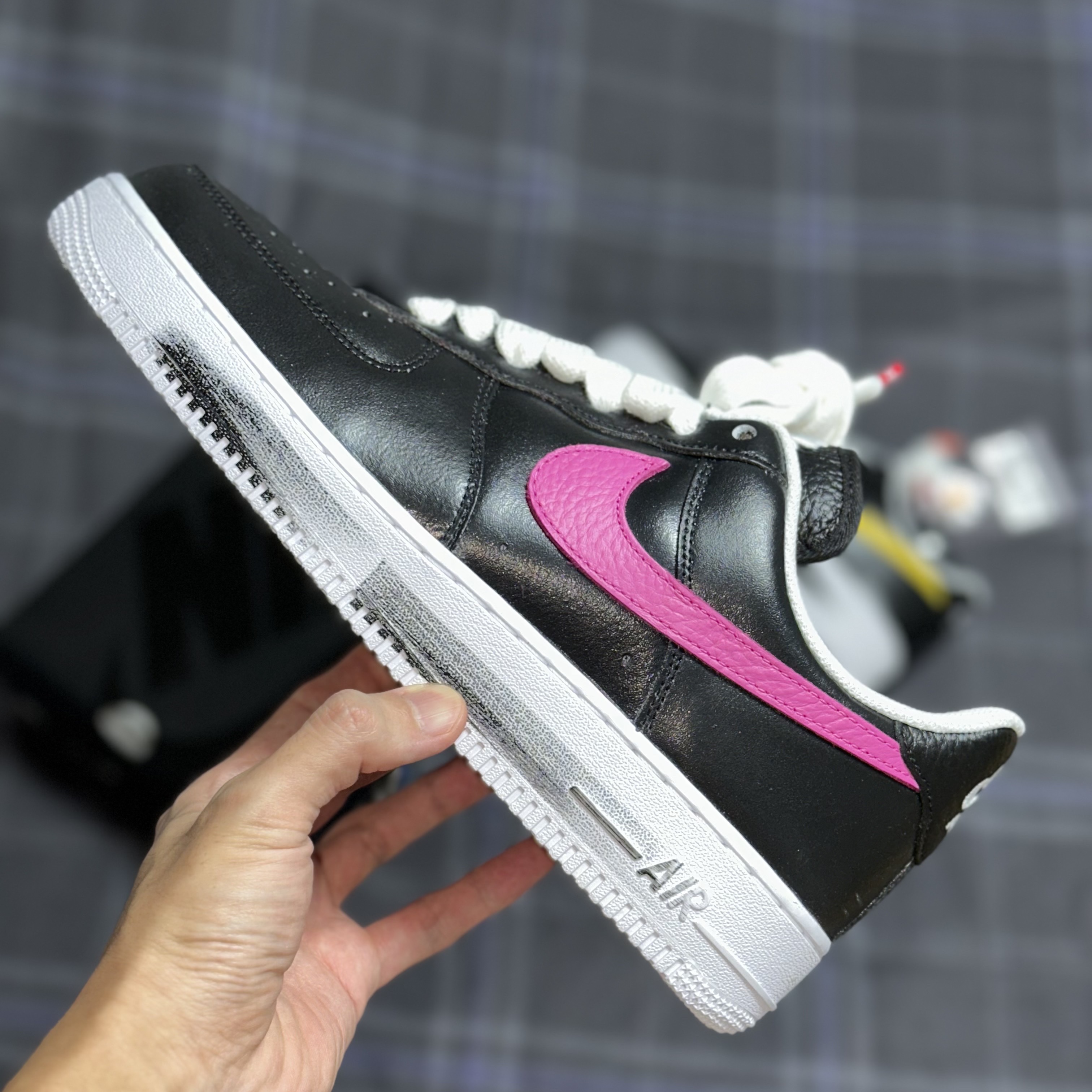 Nike x Peaceminusone Air Force 1 Low Para-Noise 3.0 Black and Multicolor 착용 스타일
