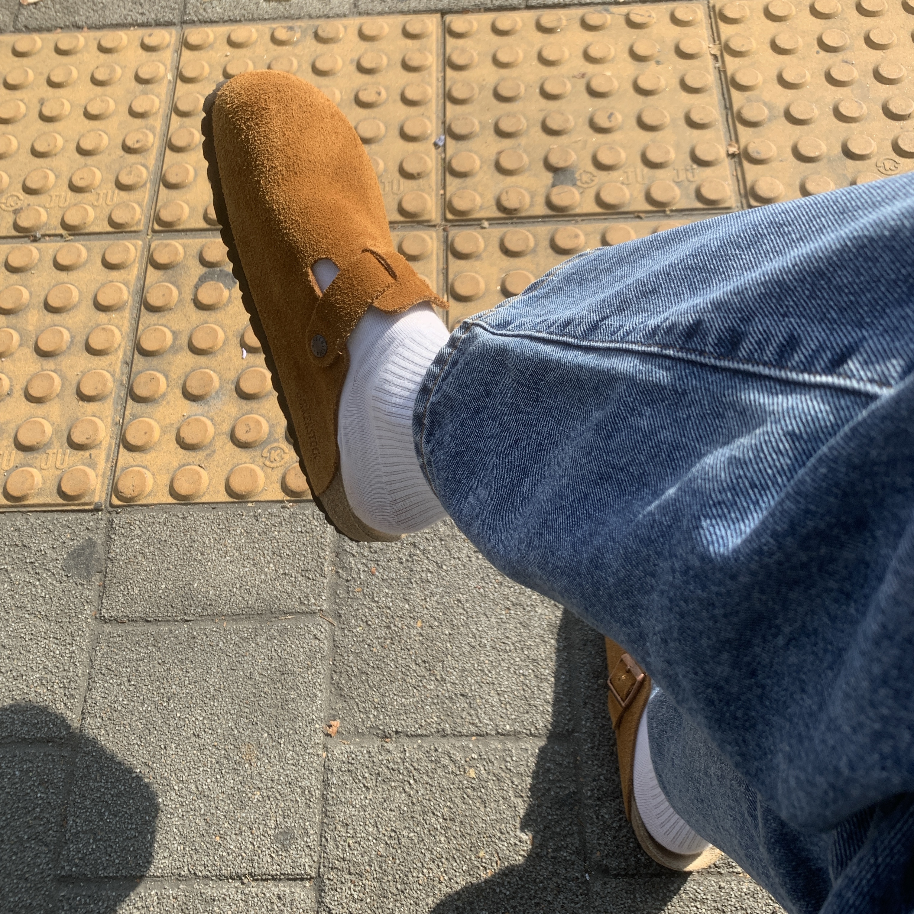 Birkenstock Boston Soft Footbed Mink - Regular 착용 스타일