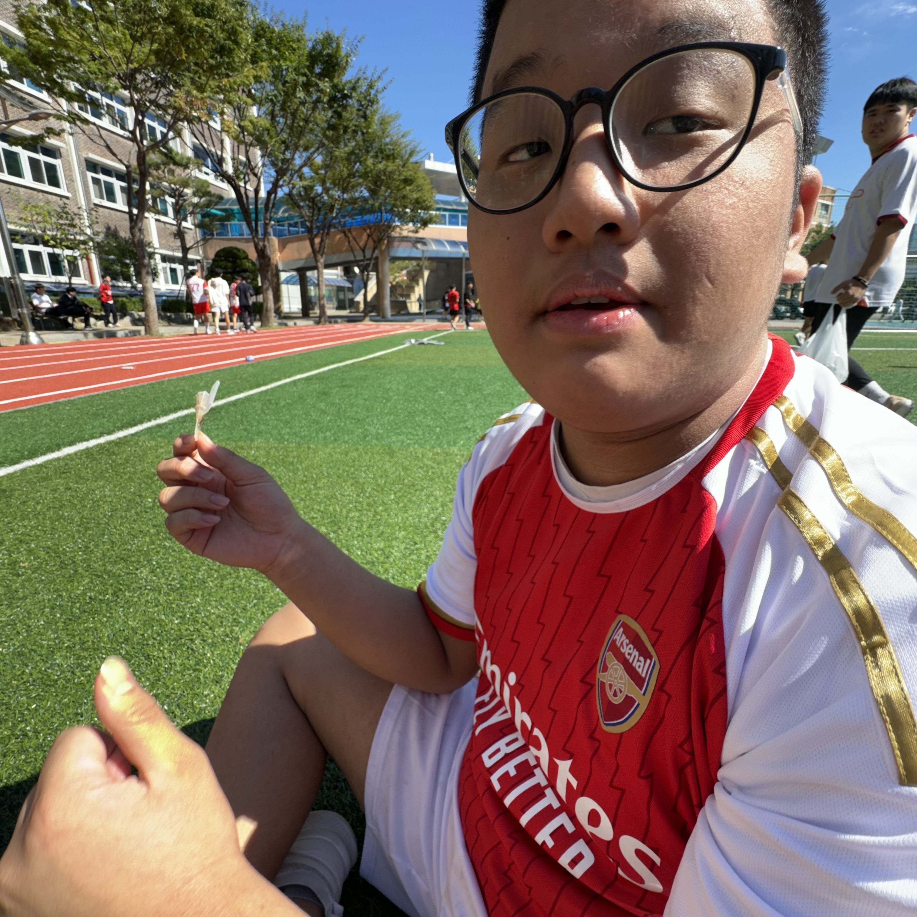 Adidas Arsenal 2023/24 Home Jersey Better Scarlet White - KR Sizing (Non Marking Ver.), Nike Dri-Fit Park 3 Shorts White 착용 스타일