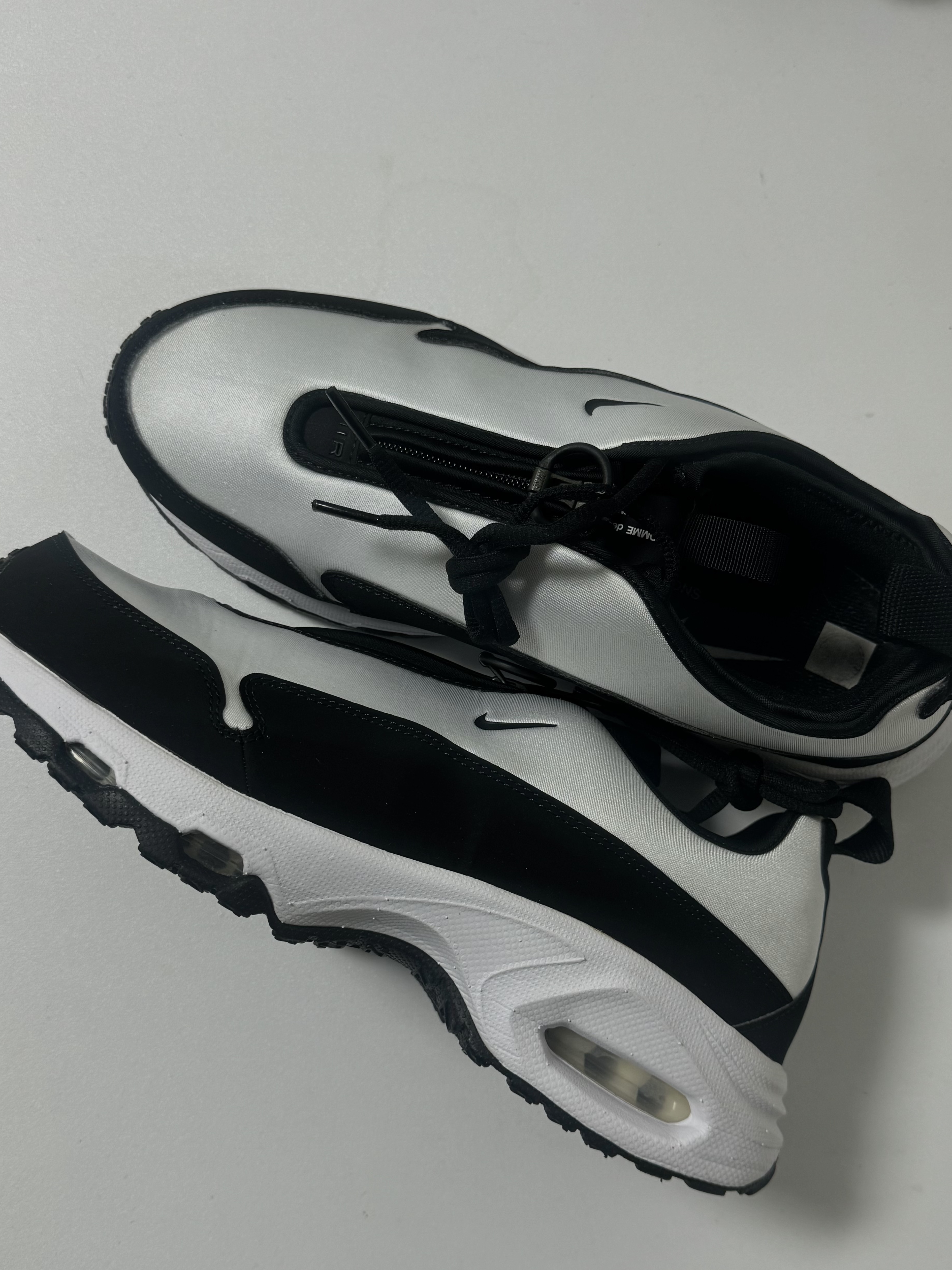 Nike x Comme des Garcons Homme Plus Air Max Sunder SP White Black 착용 스타일