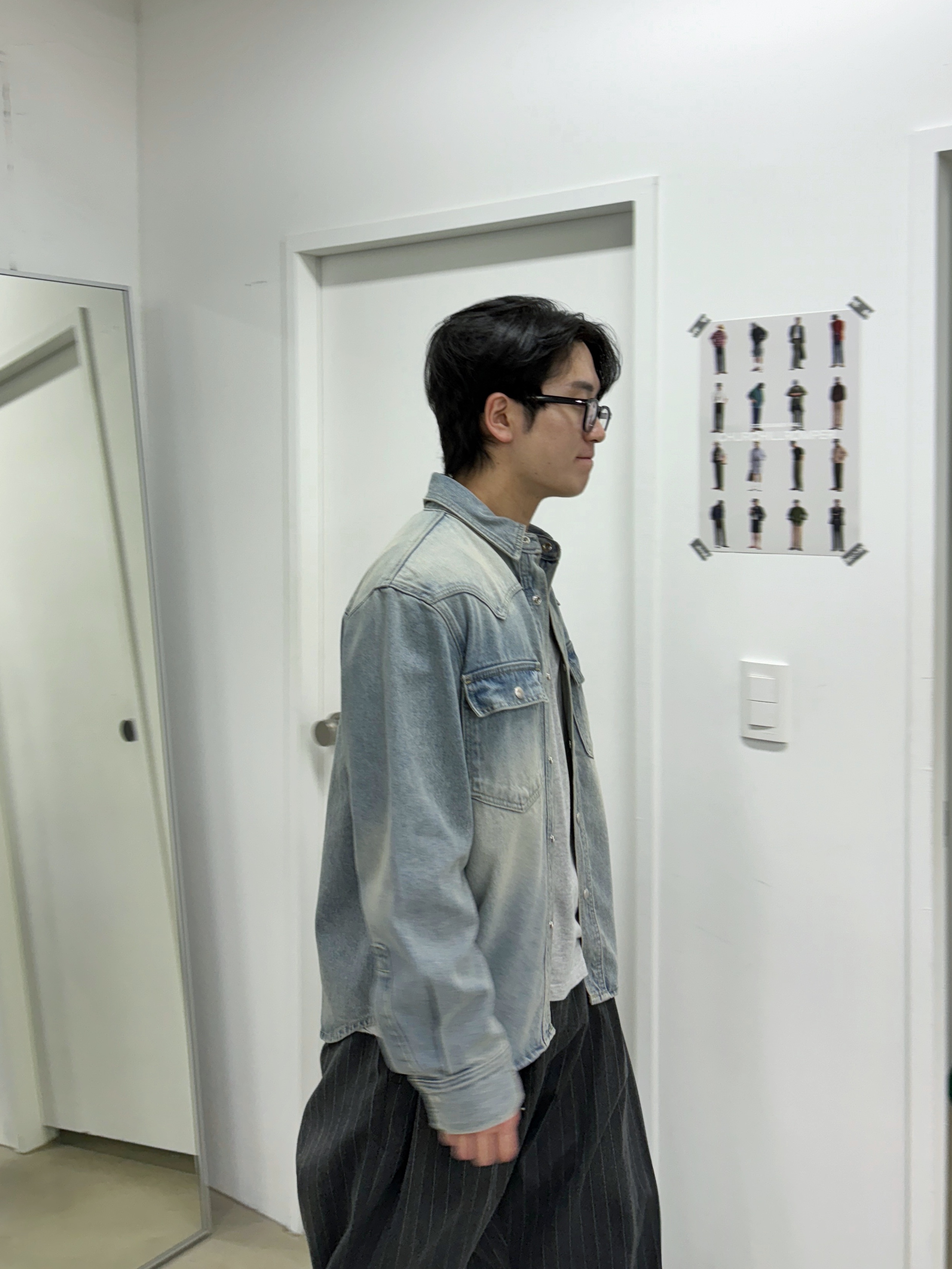 Gentle Monster Evan 01 Black 착용 스타일 - 1
