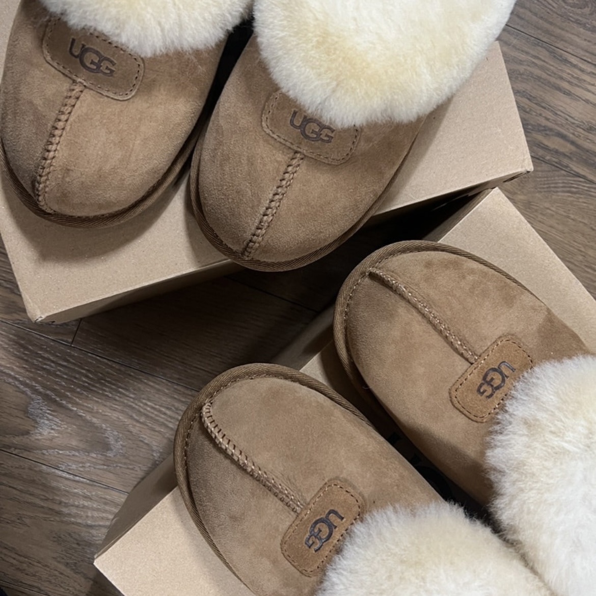 (W) UGG Coquette Slipper Chestnut 착용 스타일