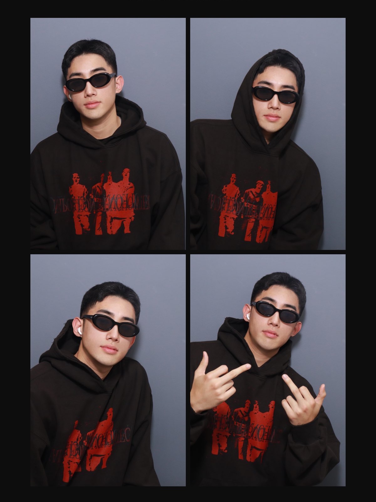 Undermycar Goldentouch Damage Wahsed Hood Skully - 23SS 착용 스타일 - 1