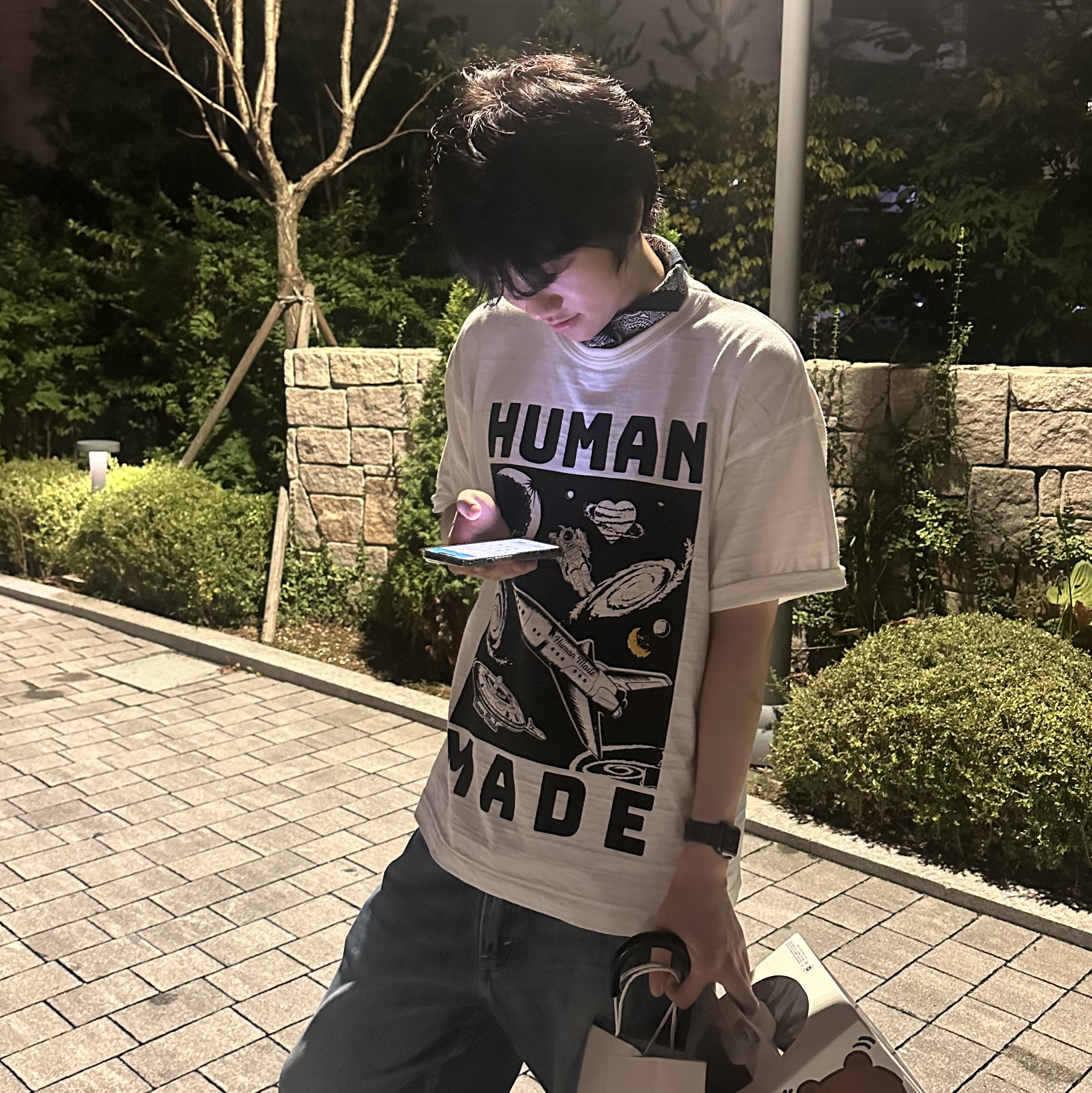 Human Made Graphic T-Shirt #14 White 착용 스타일