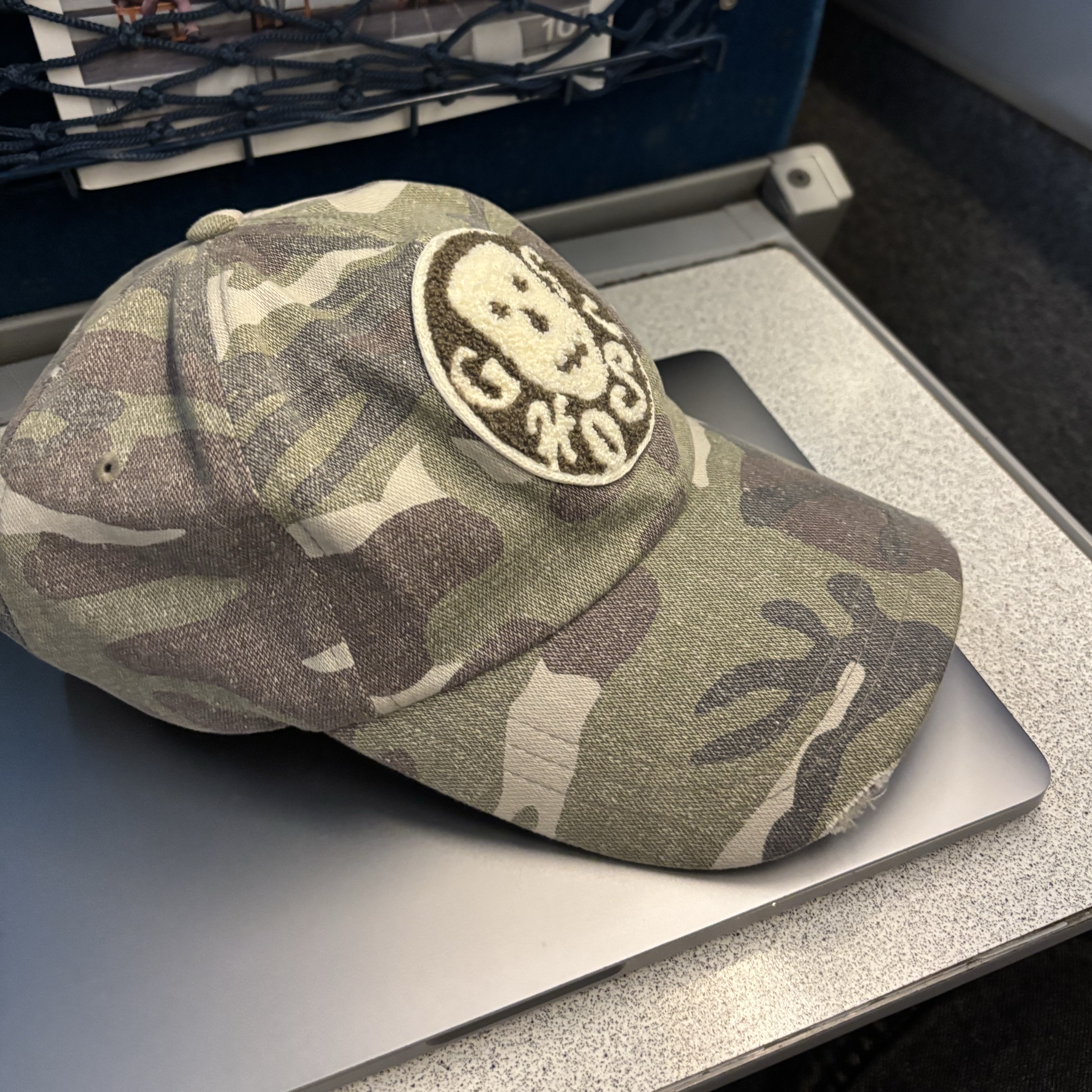 ETCE Ghost Cap Washed Camo 착용 스타일