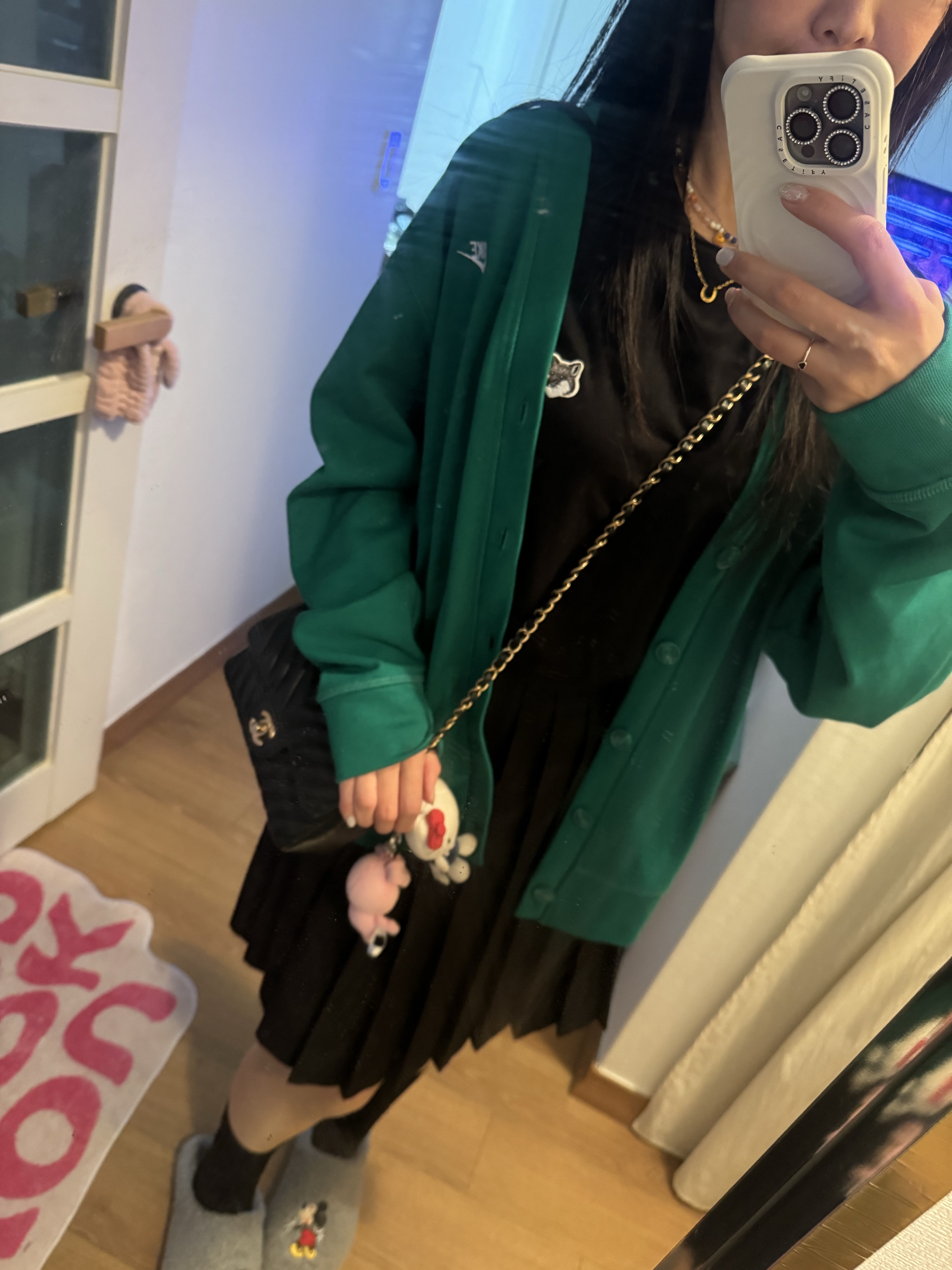Nike Club Knit Fairway Cardigan Malachite White - Asia, Chanel Mini Flap Bag Lambskin & Gold Black 착용 스타일 - 3