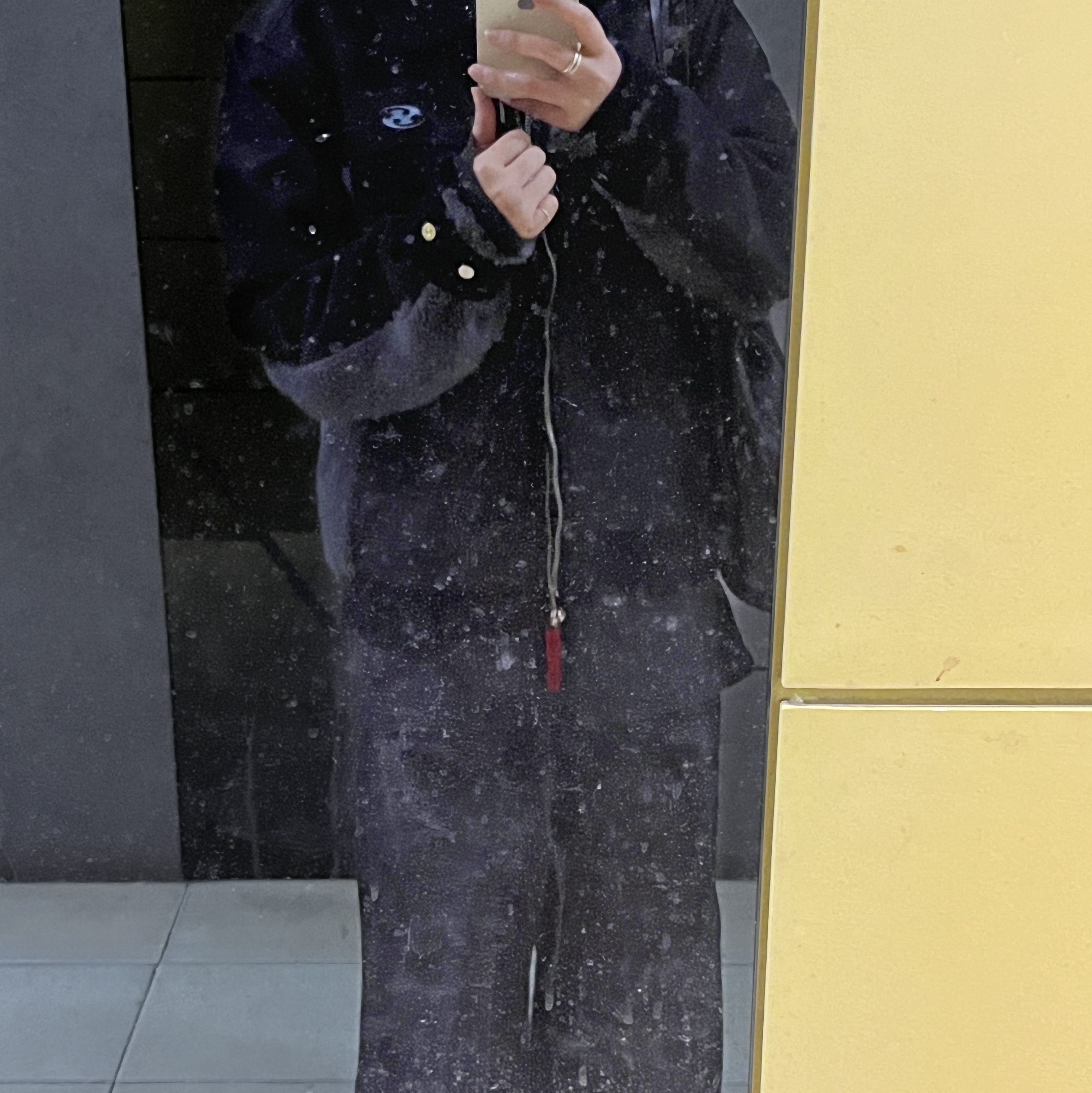 Sansan Gear Mixed Trucker Jacket Black 착용 스타일