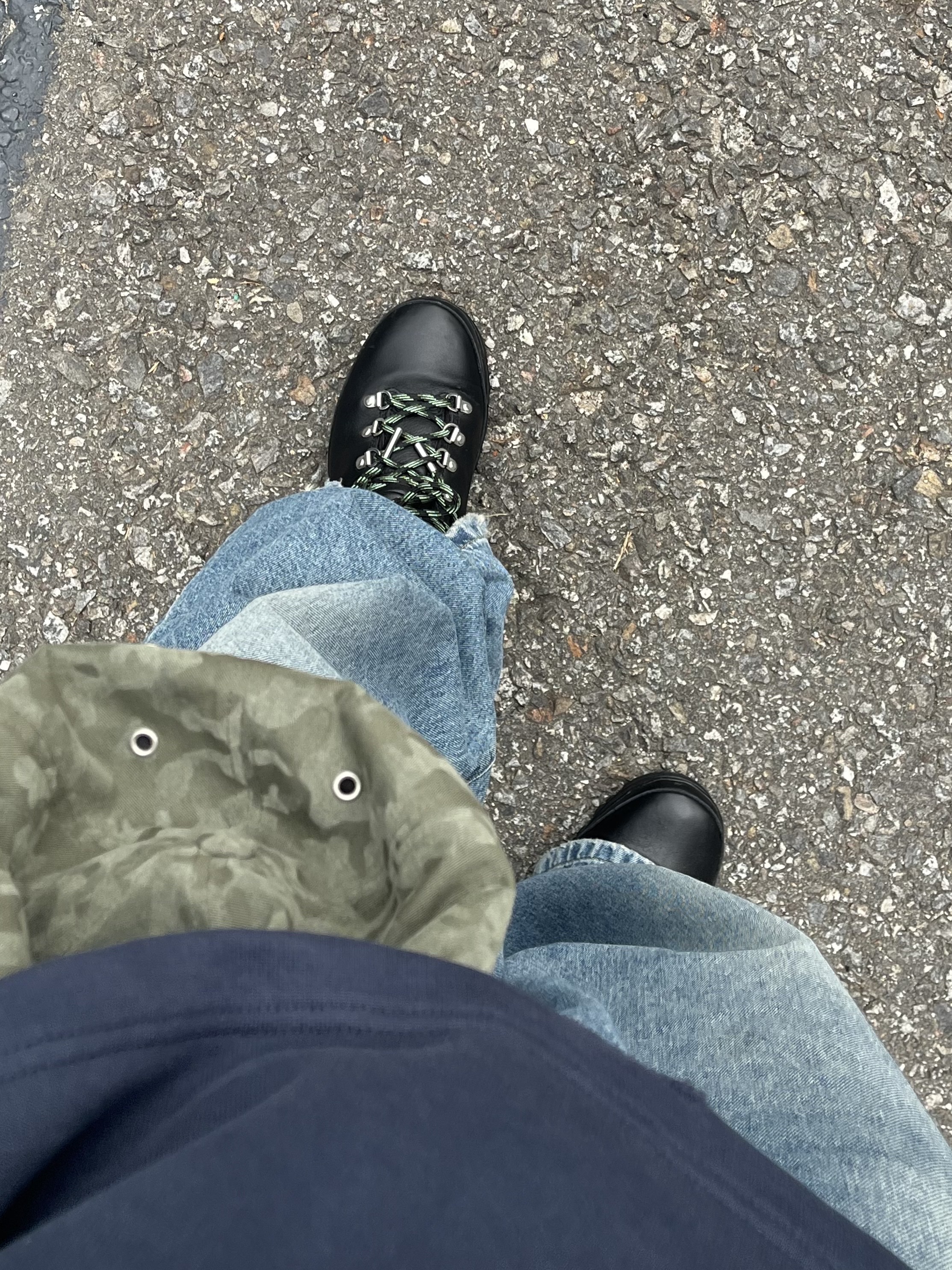 Timberland x Stussy World Hiker Boot Black - Medium 착용 스타일