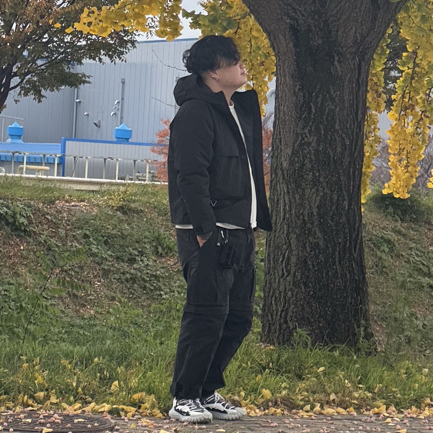 Nike ACG Smith Summit Cargo Pants Black Anthracite - Asia, Nike ACG Primaloft Skull Peak Storm-Fit Jacket Black Anthracite - Asia 착용 스타일