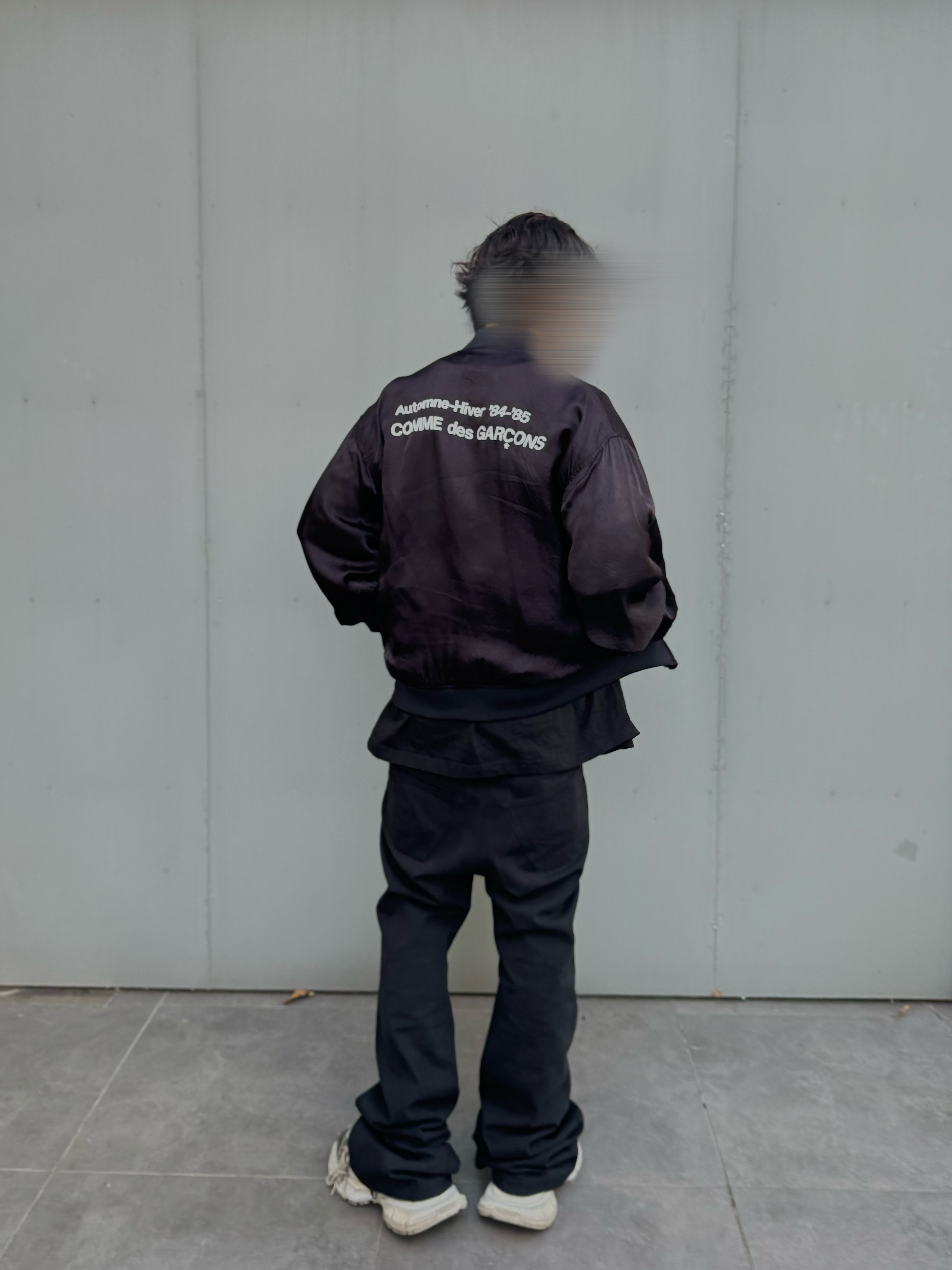 CDG '84-85 Staff Blouson Black, Nonnod Flared Pants Black 착용 스타일 - 1
