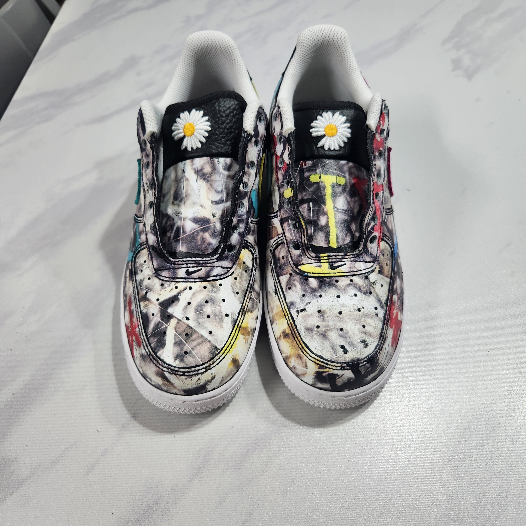 Nike x Peaceminusone Air Force 1 Low Para-Noise 3.0 Black and Multicolor 착용 스타일 - 1