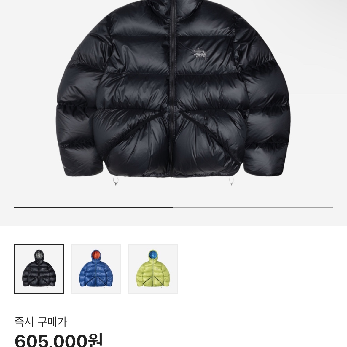 Stussy Down Parka Micro Ripstop Phantom Black 착용 스타일