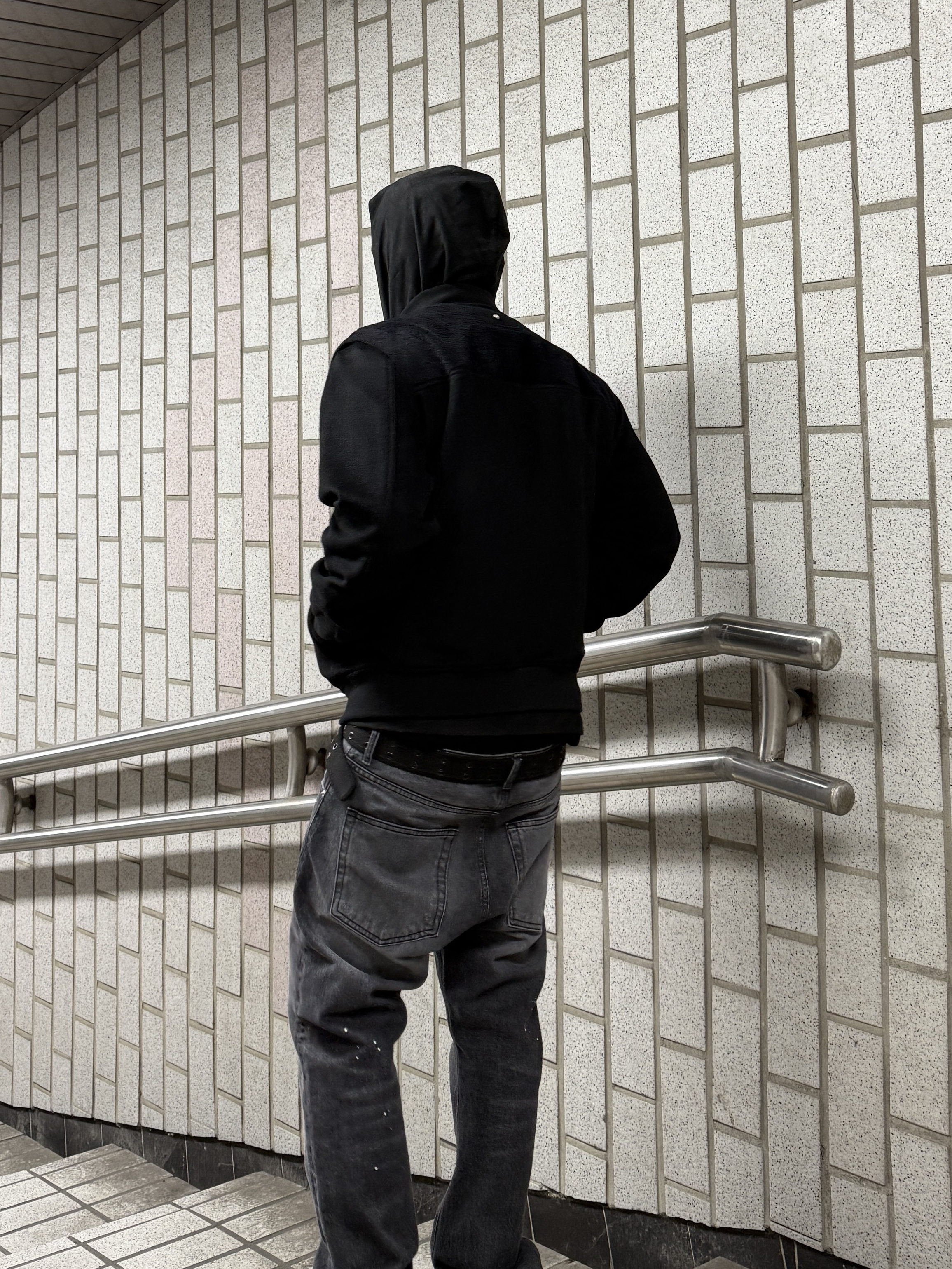 Undermycar Gaudin Alpaca Shoulder Wool Blouson Moonless Night - 22SS 착용 스타일 - 3
