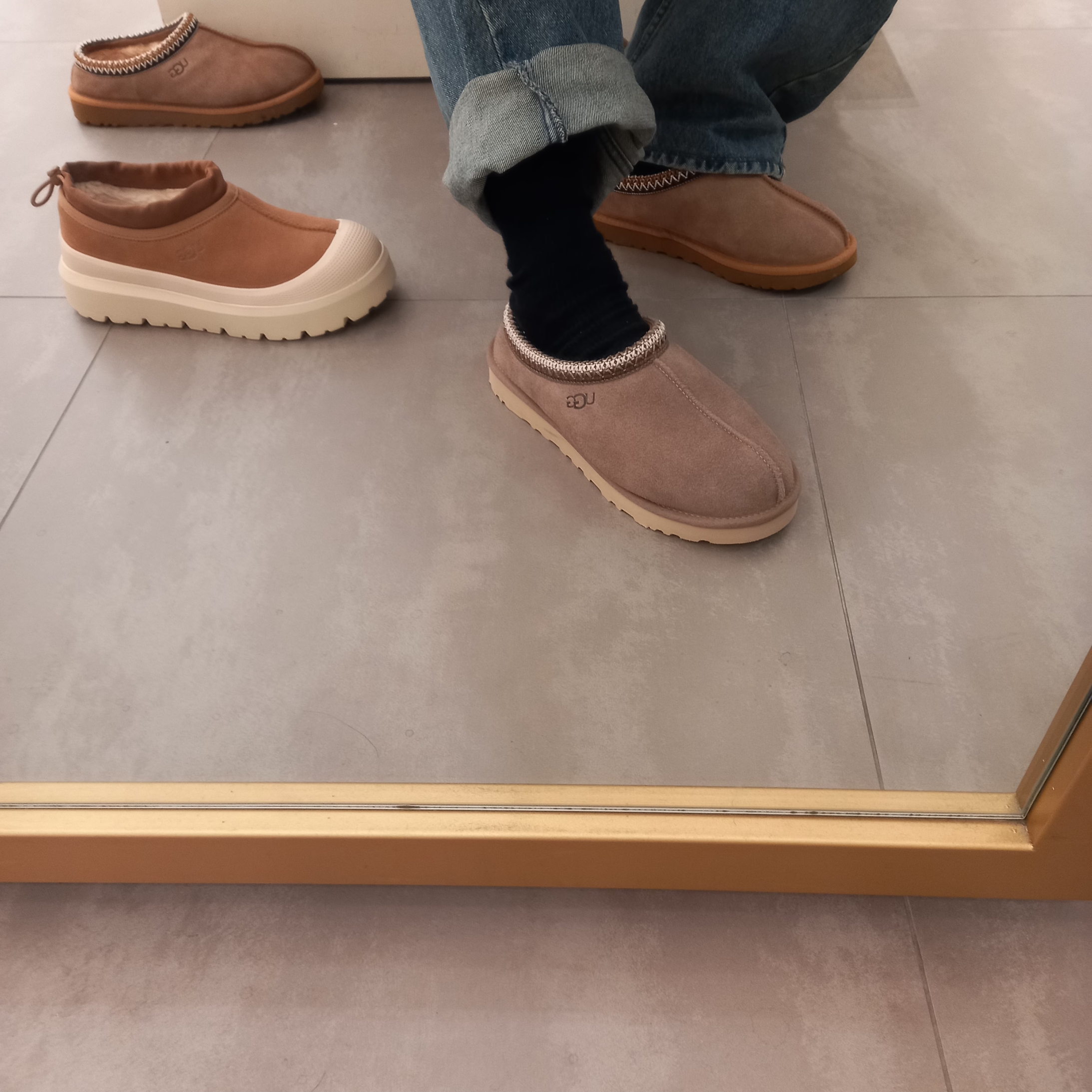 UGG Tasman Weather Hybrid Chestnut Whitecap, UGG Neuman Chestnut 착용 스타일 - 7