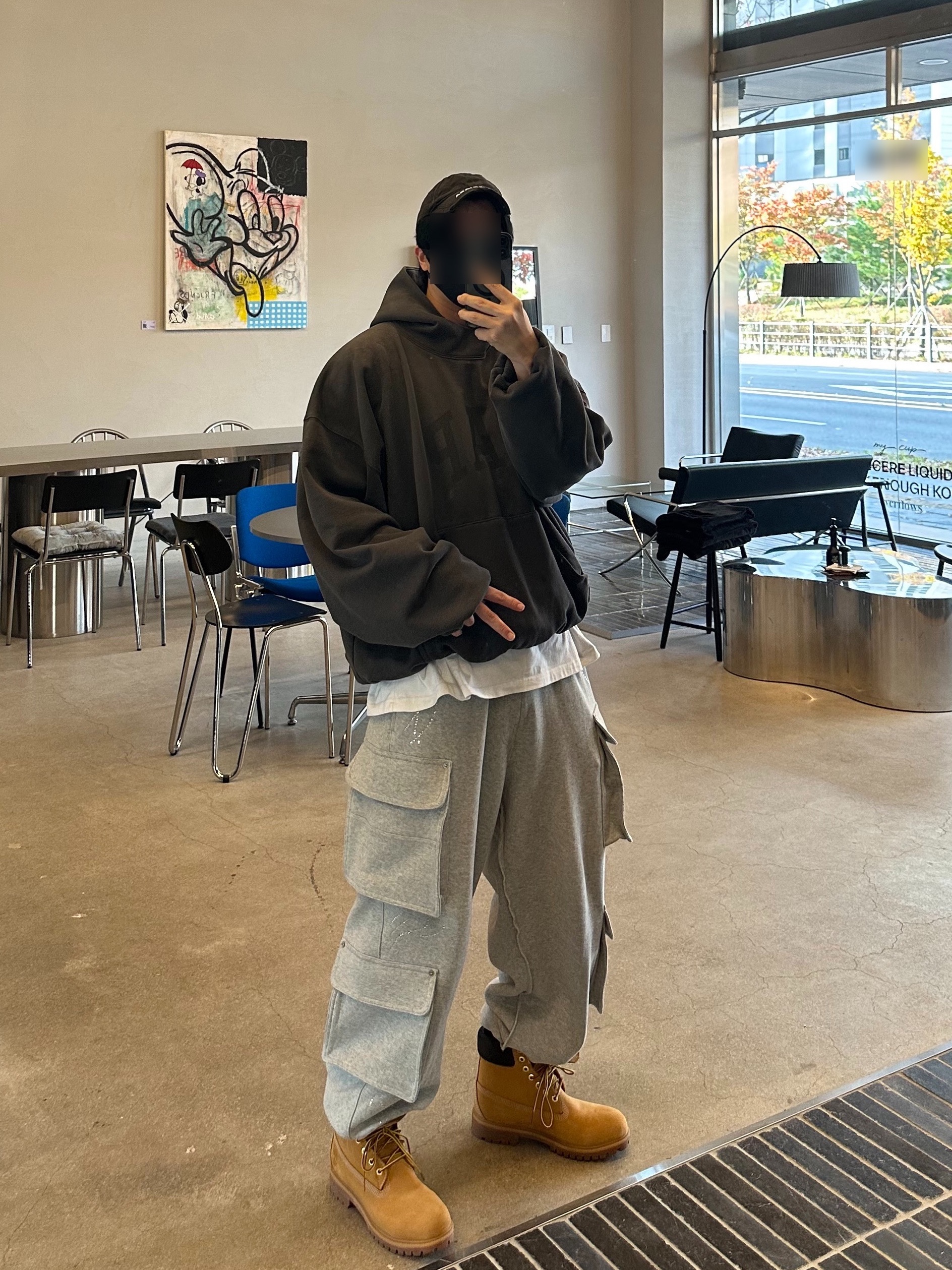 Yeezy Gap Engineered By Balenciaga Dove Hoodie Black, Timberland Premium 6 inch Waterproof Boot Wheat Nubuck - Wide 착용 스타일 - 2