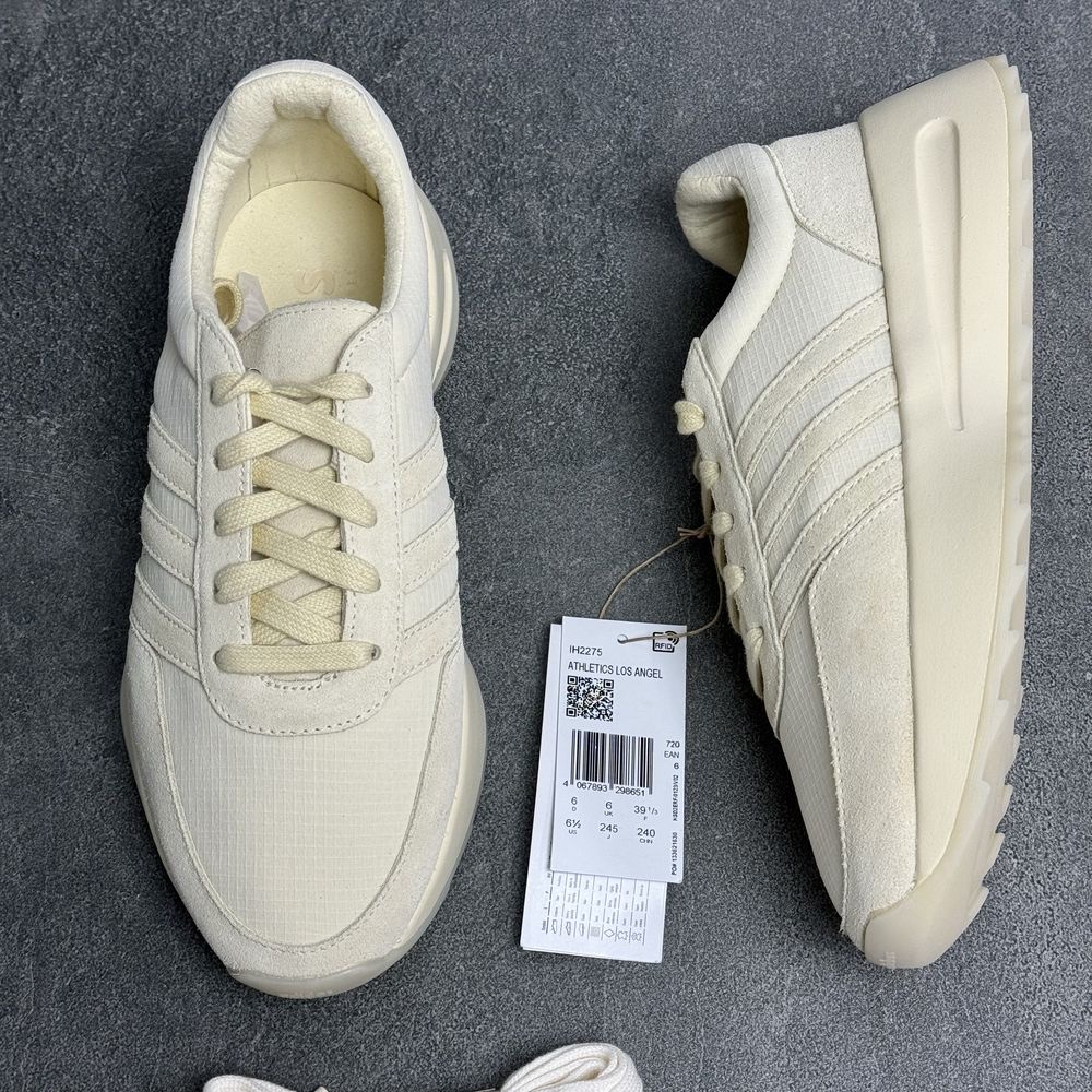 Adidas x Fear of God Athletics Los Angeles Pale Yellow 착용 스타일 - 1