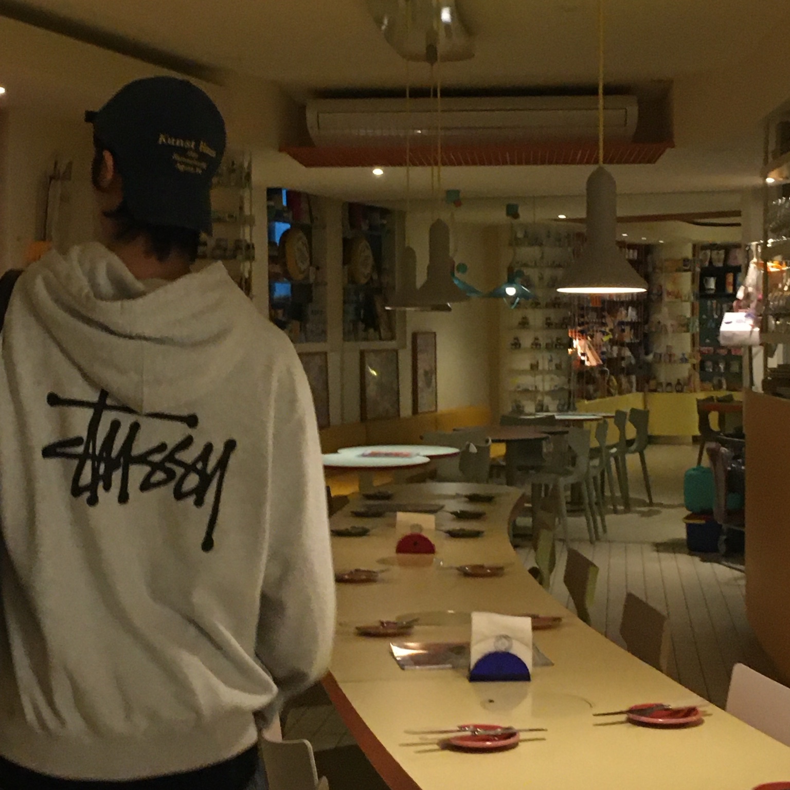 Stussy Basic Stussy Hoodie Ash Heather 착용 스타일 - 2