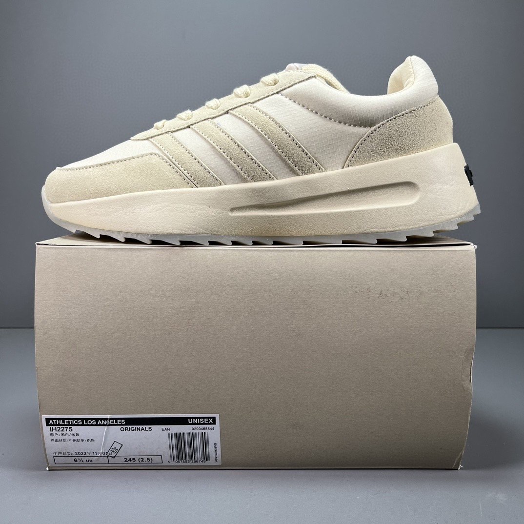 Adidas x Fear of God Athletics Los Angeles Pale Yellow 착용 스타일 - 2