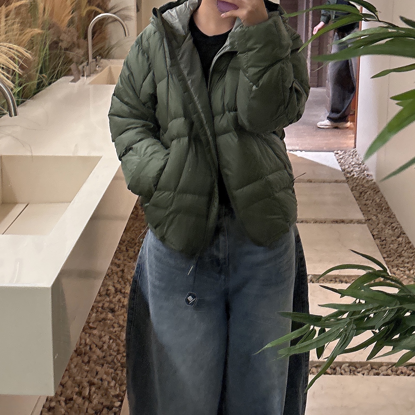 The North Face White Label Wave LT On Ball Jacket Khaki 착용 스타일
