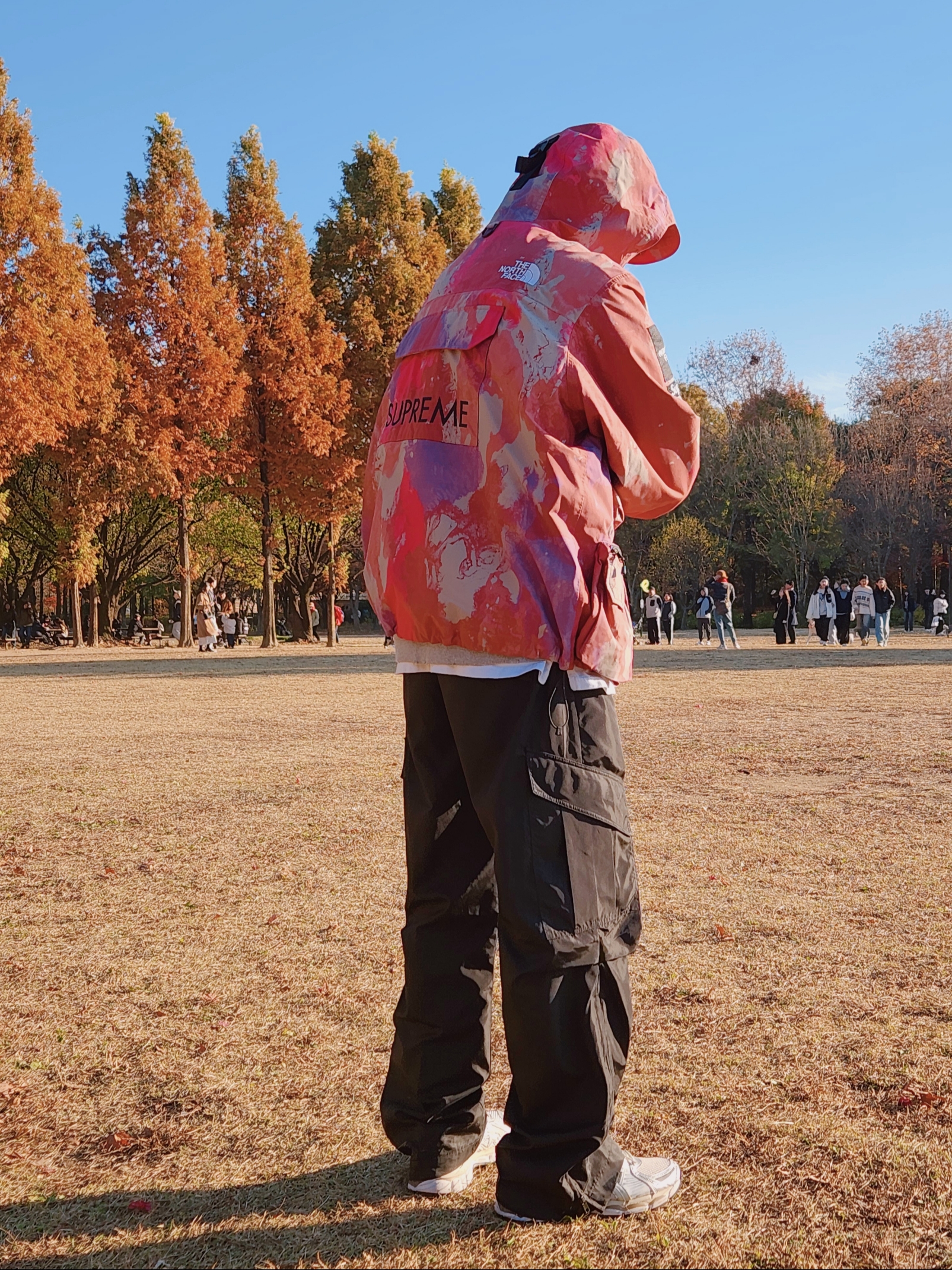 Supreme x The North Face Cargo Jacket Multi-Color - 20SS, Asics x Ronnie Fieg Gel-Kayano 12.1 Cream Pure Aqua 착용 스타일 - 3