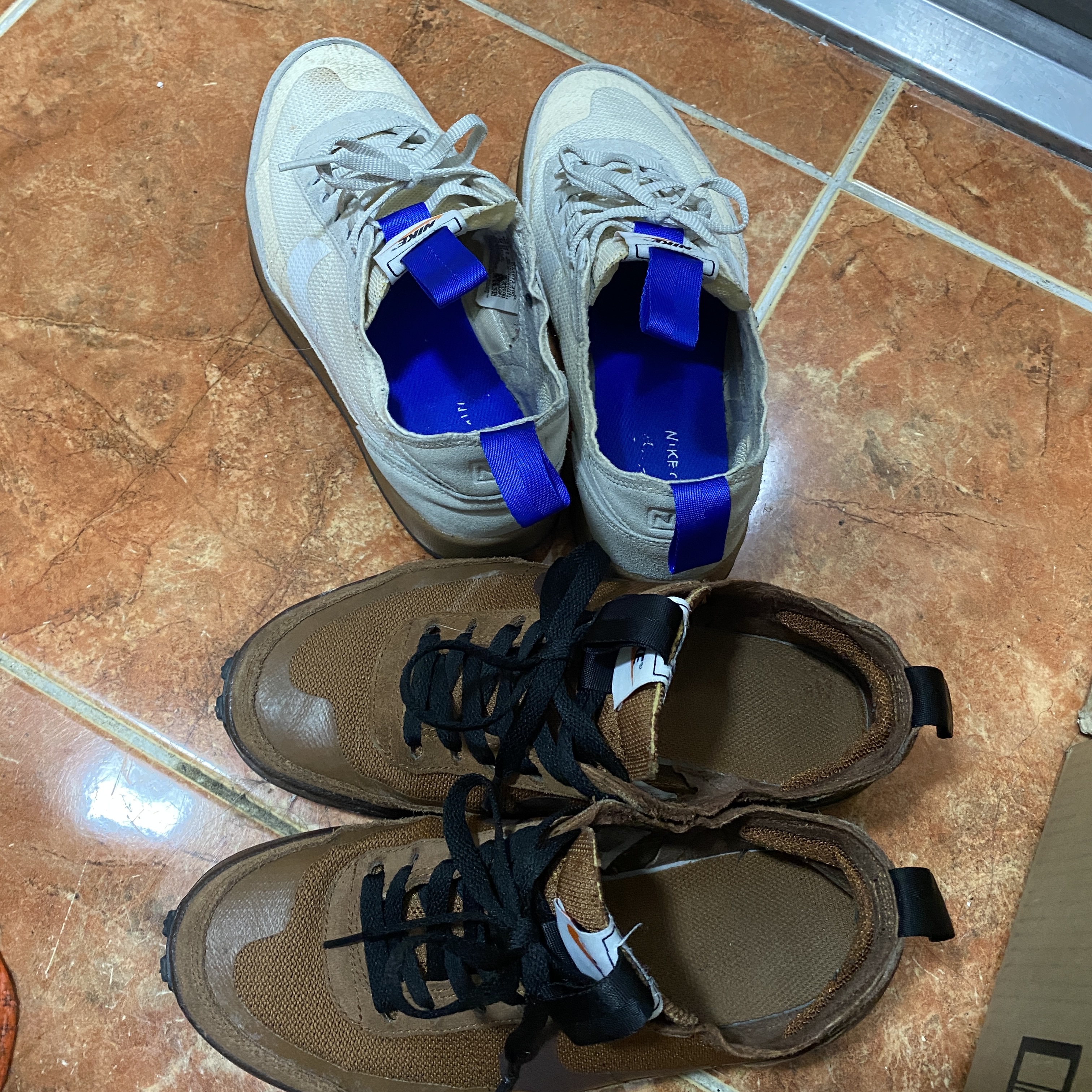 Nike x Tom Sachs General Purpose Shoe Brown, Nike x Tom Sachs General Purpose Shoe Light Cream 착용 스타일